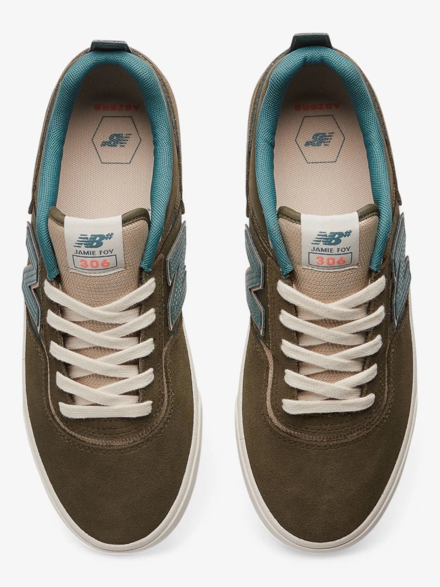New Balance Numeric 306 Jamie Foy Skate Shoes - Green & Beige Colorway - Durable Skateboarding Sneakers for Street & Park Skating