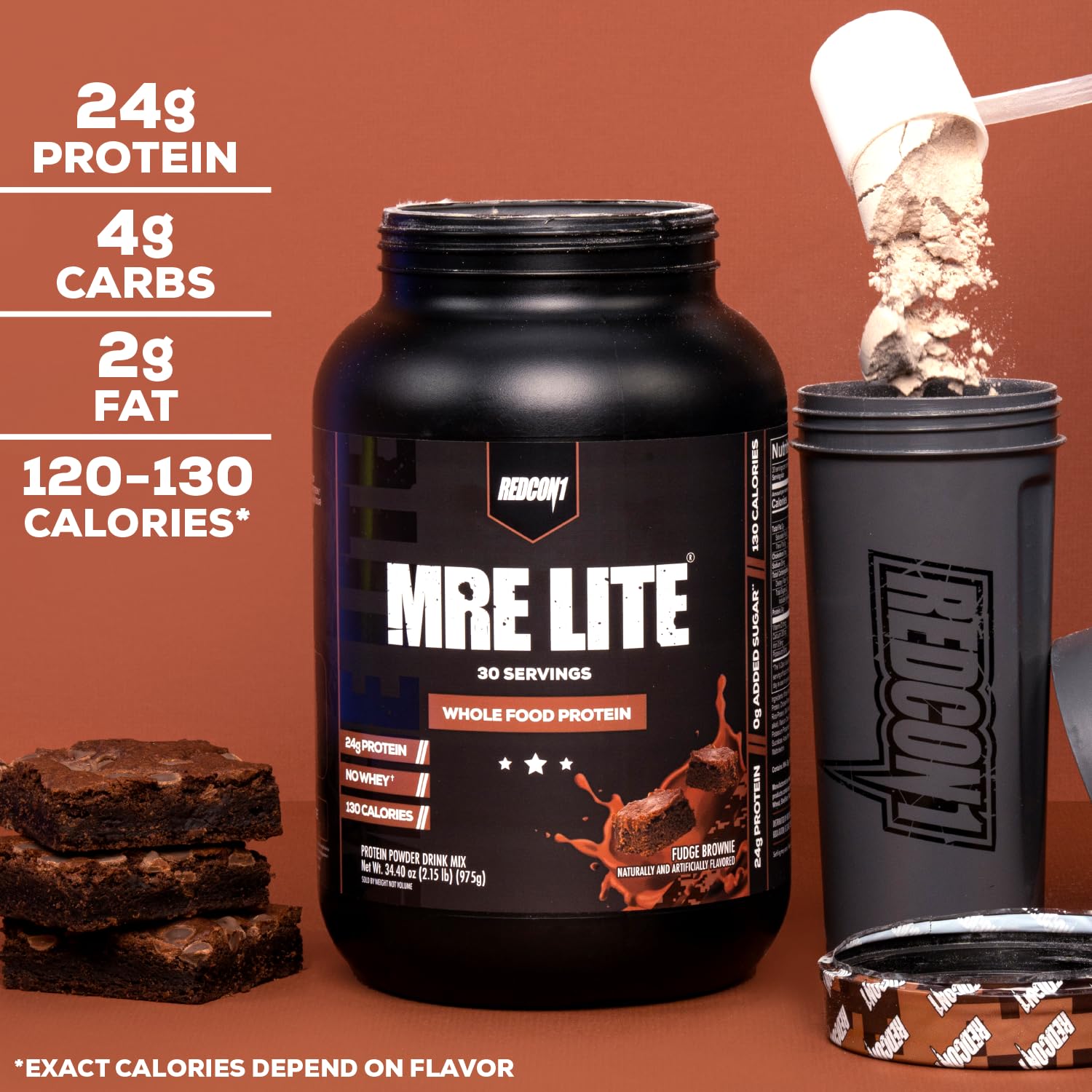 REDCON1 MRE Lite Whole Food Protein Powder - Blueberry Cobbler Flavor | Low Carb, Whey-Free Meal Replacement with Animal Protein Blend | Easy to Digest with MCT Oils | 30 Servings | Perfect for Post-Workout Recovery & Keto Diet