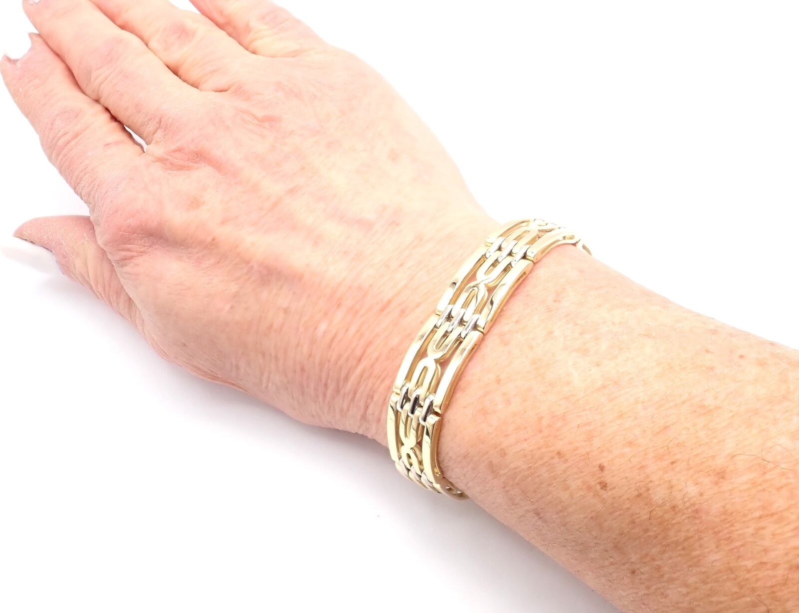 Authentic Vintage Bvlgari 18k Yellow Gold Link Bracelet for Women - Luxury Italian Jewelry Gift for Anniversary, Birthday & Special Occasions