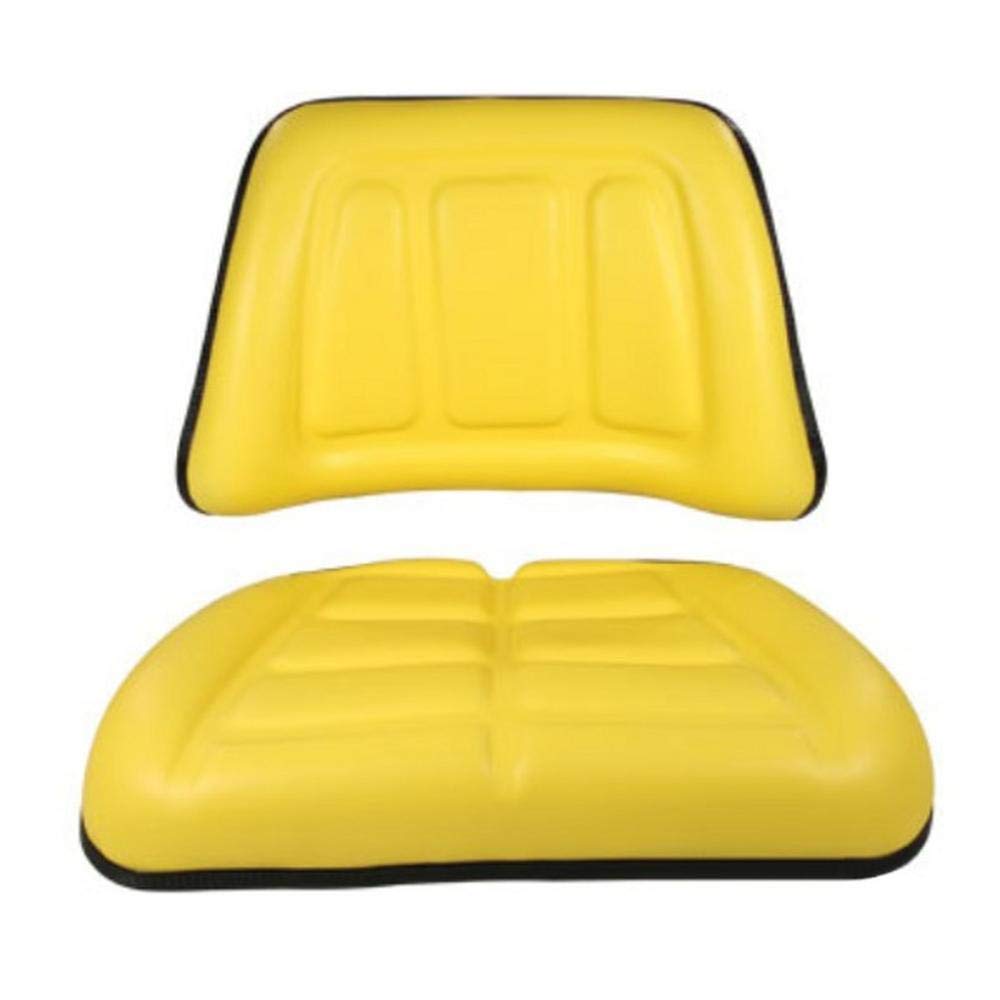 TKYL Premium Aftermarket Tractor Seat Cushion Kit - Yellow Trapezoid Back & Bottom Replacement for Comfortable Farming - Perfect for Long Hours of Tractor Operation & Agricultural Work