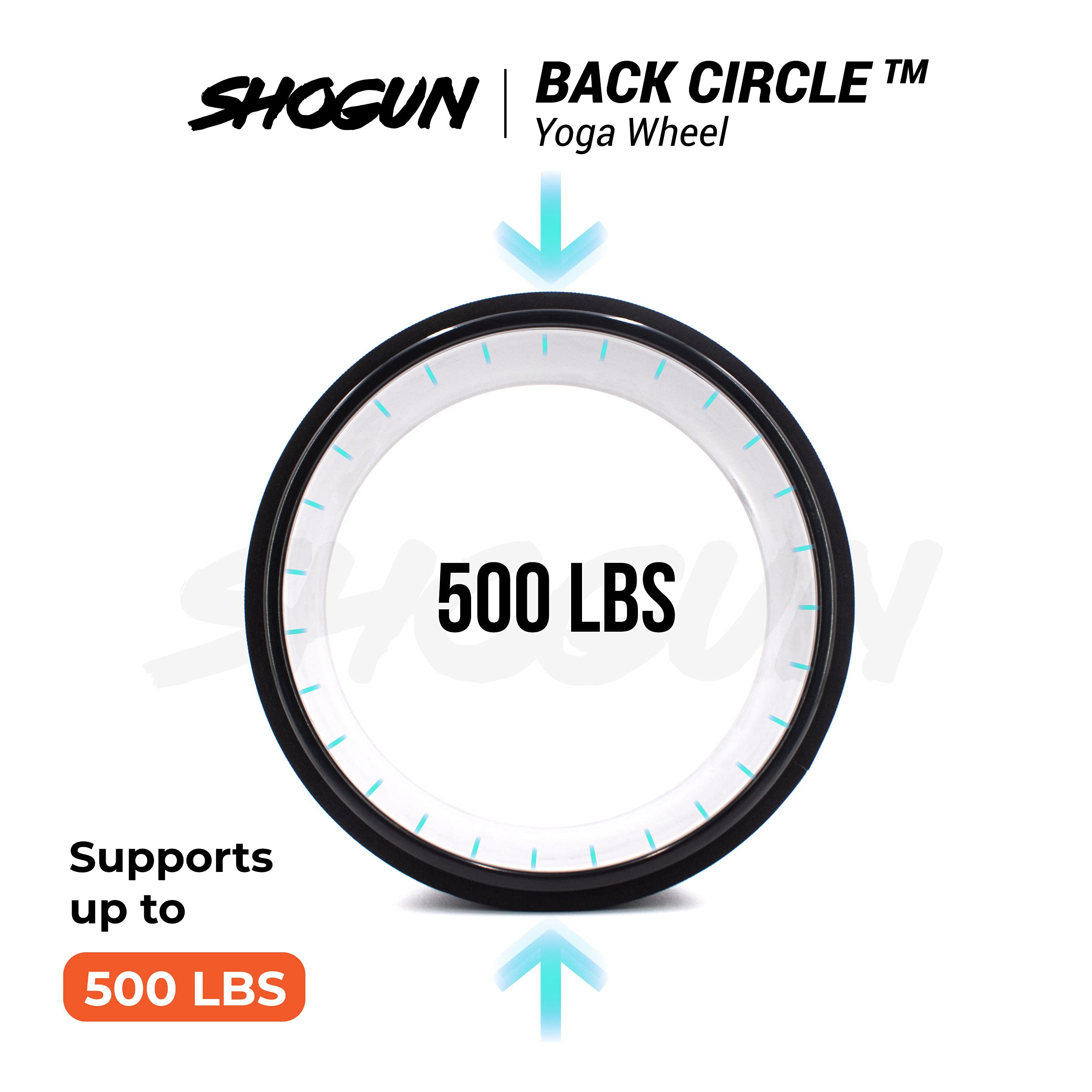 Shogun Yoga Wheel Roller for Back Pain Relief & Spine Stretching - Premium Back Roller Wheel for Flexibility & Mobility Improvement - Perfect for Yoga, Pilates, Post-Workout Recovery & Home Therapy