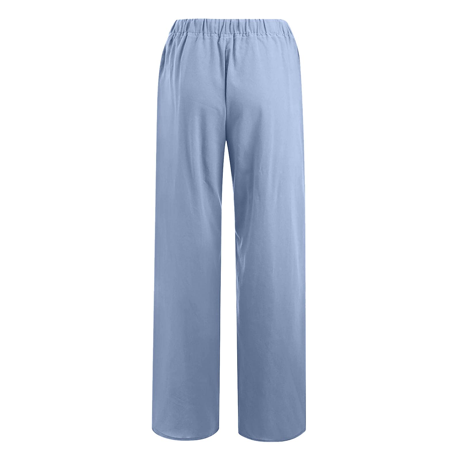 BOXIACEY Women's High Waist Linen Pants - Wide Leg Palazzo Trousers with Pockets for Summer Comfort