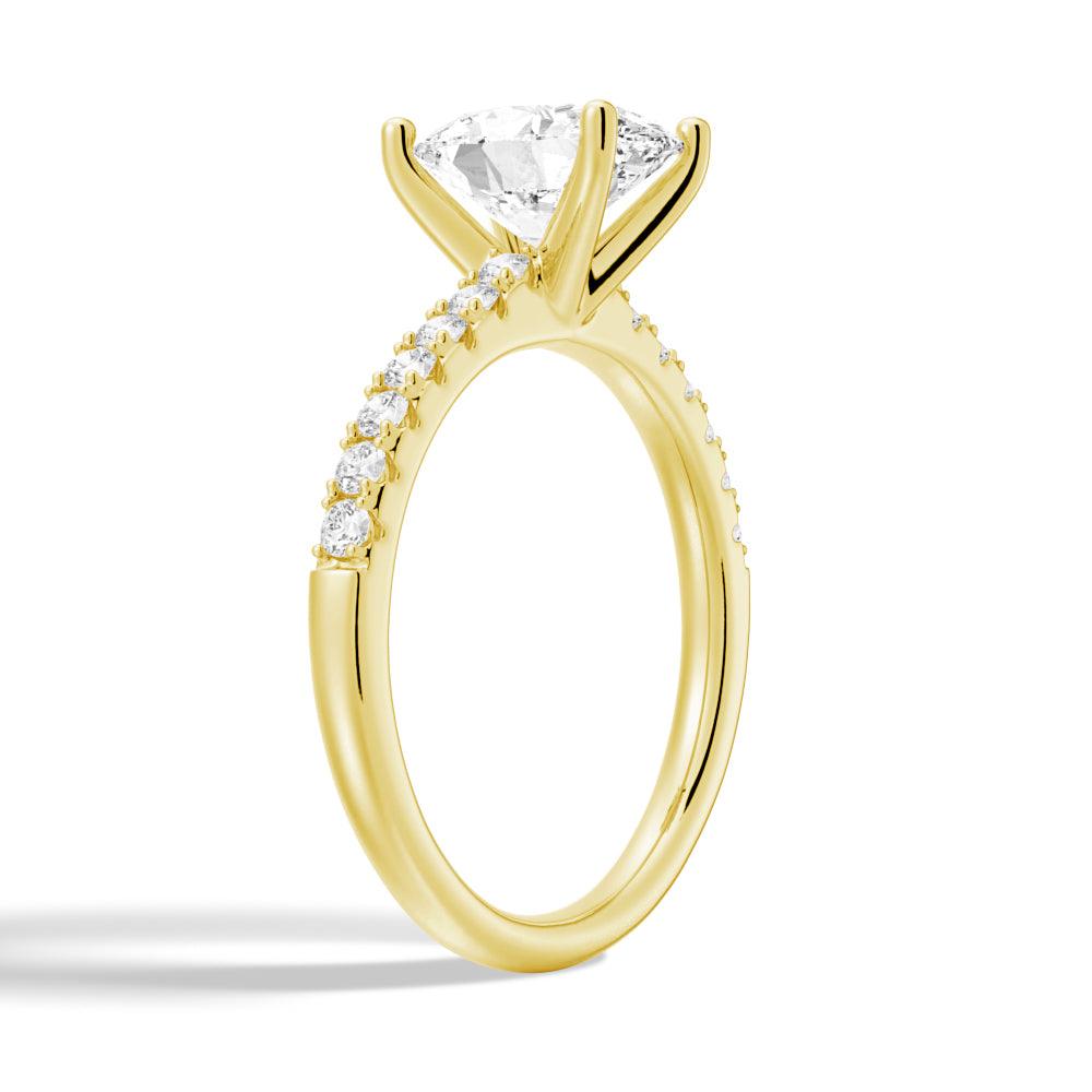 Petite Micropavé Oval Moissanite Engagement Ring - Dainty Wedding Band for Women, Promise Ring, Anniversary Gift - Perfect for Proposals, Bridal Jewelry & Special Occasions