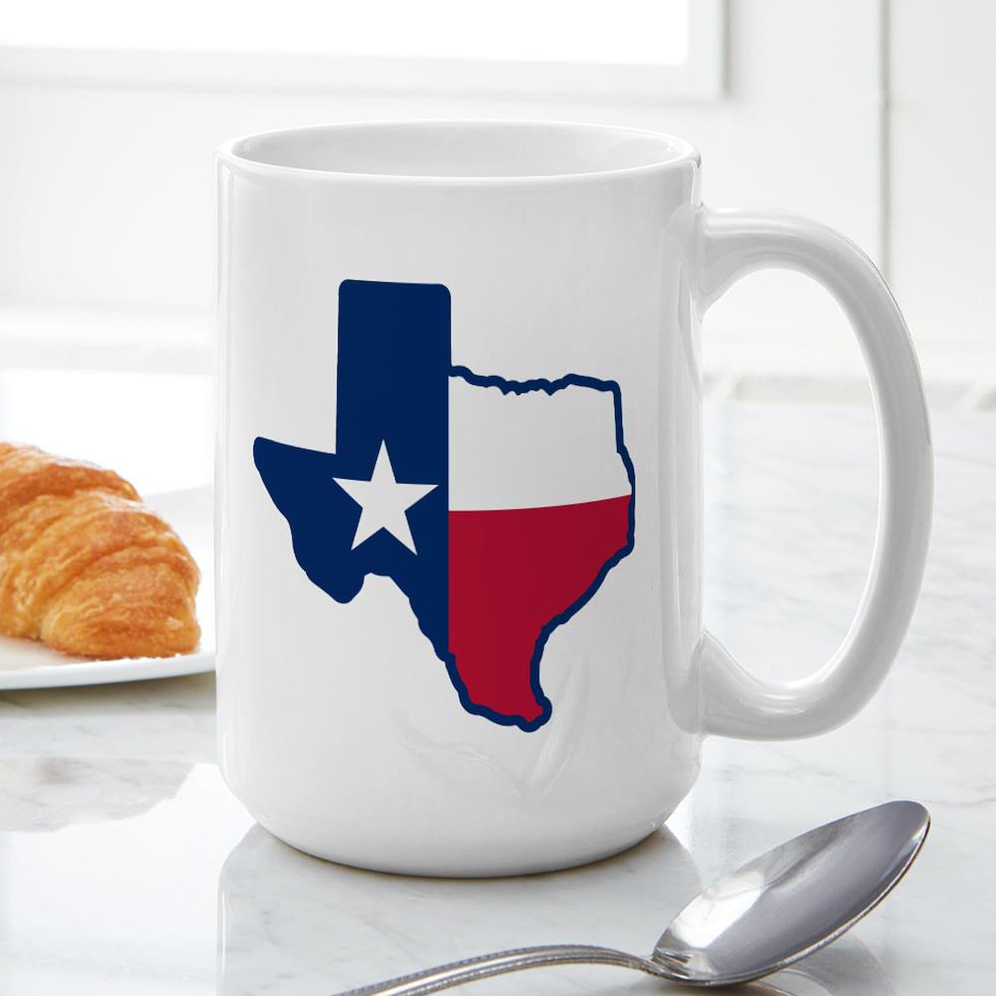 Texas Pride Ceramic Coffee Mug 15 oz (444 ml) - Durable & Stylish for Home, Office, or Gift - Perfect for Hot & Cold Beverages