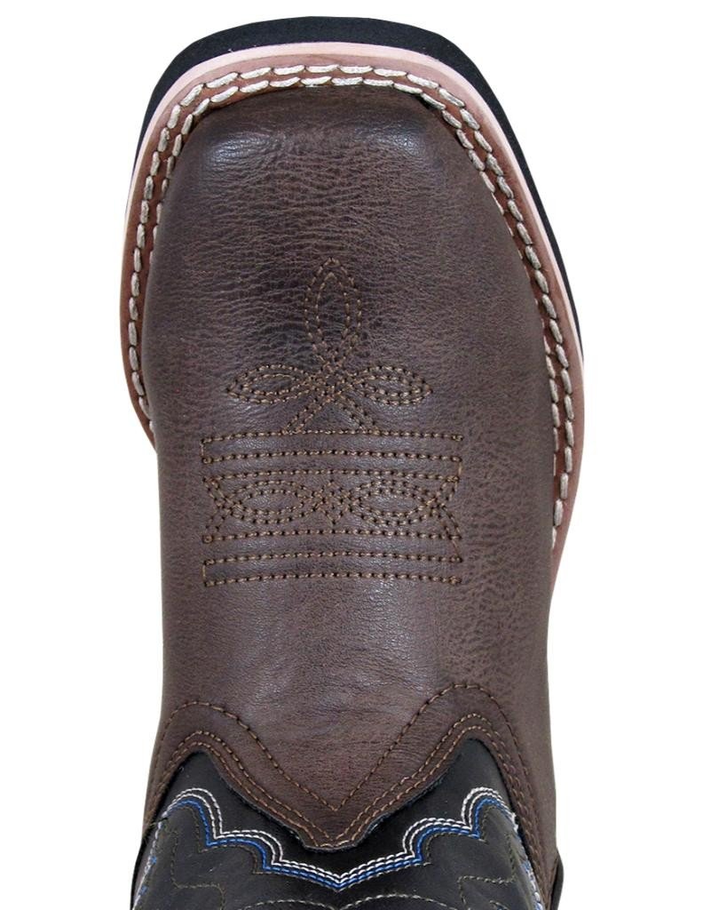 Smoky Mountain Kids' Tyler Western Boots for Boys & Girls - Brown/Black Leather Cowboy Boots - Size 9 US Medium - Perfect for Rodeo, Country Dancing & Western Fashion