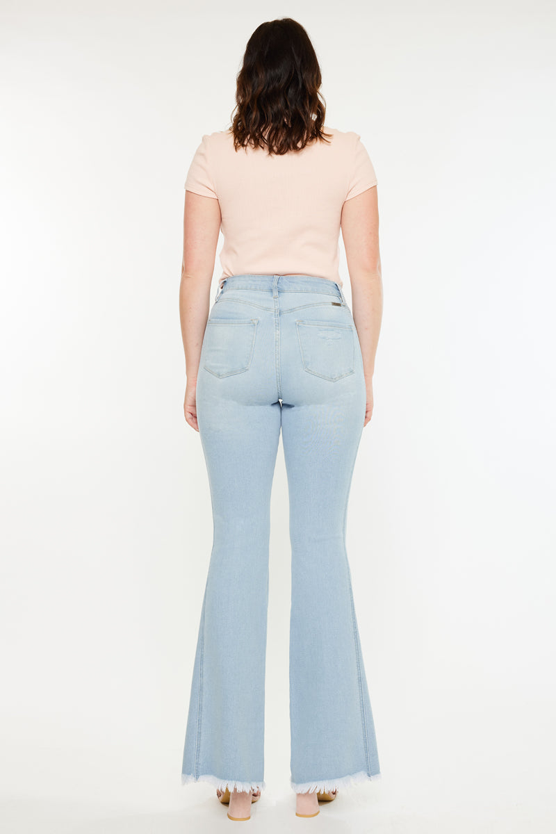Annika High Rise Flare Jeans for Women - Curvy Fit Stretch Denim Pants, Comfortable Bootcut Jeans for Plus Size - Perfect for Casual Wear, Office and Night Out