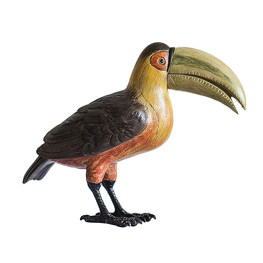 Colorful Toucan Bird Parrot Wall Art - Tropical Themed Home Decor for Living Room, Bedroom, Beach House - Vibrant Handmade Wall Hanging for Jungle & Coastal Interior Design
