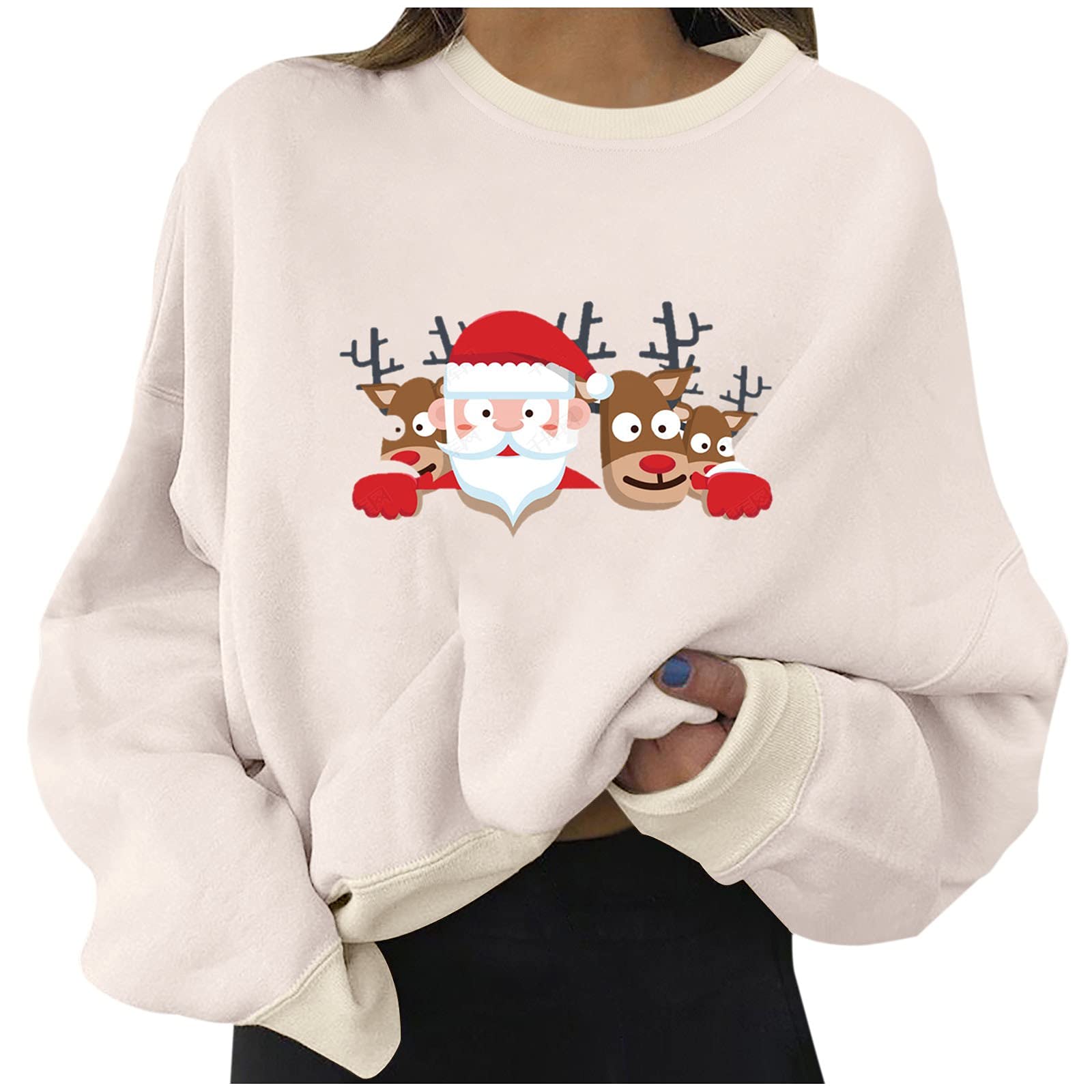 Butterfly Print Women's Long Sleeve Tunic Sweatshirt - Soft Pullover Hoodie for Women - Casual Fall Fashion Top for Halloween Outfits & Cozy Home Decor