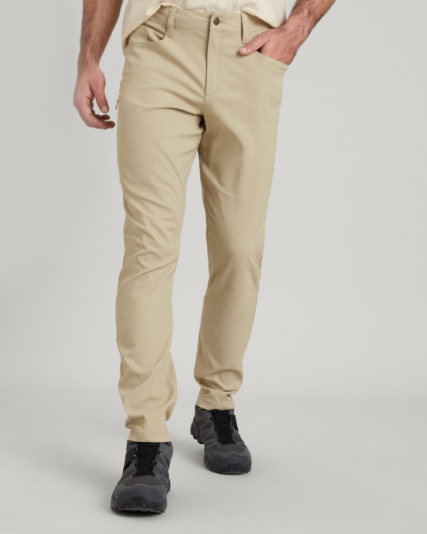 Men's Flight Pants - Regular Fit Olive Grey Cargo Pants for Outdoor Hiking, Travel & Casual Wear