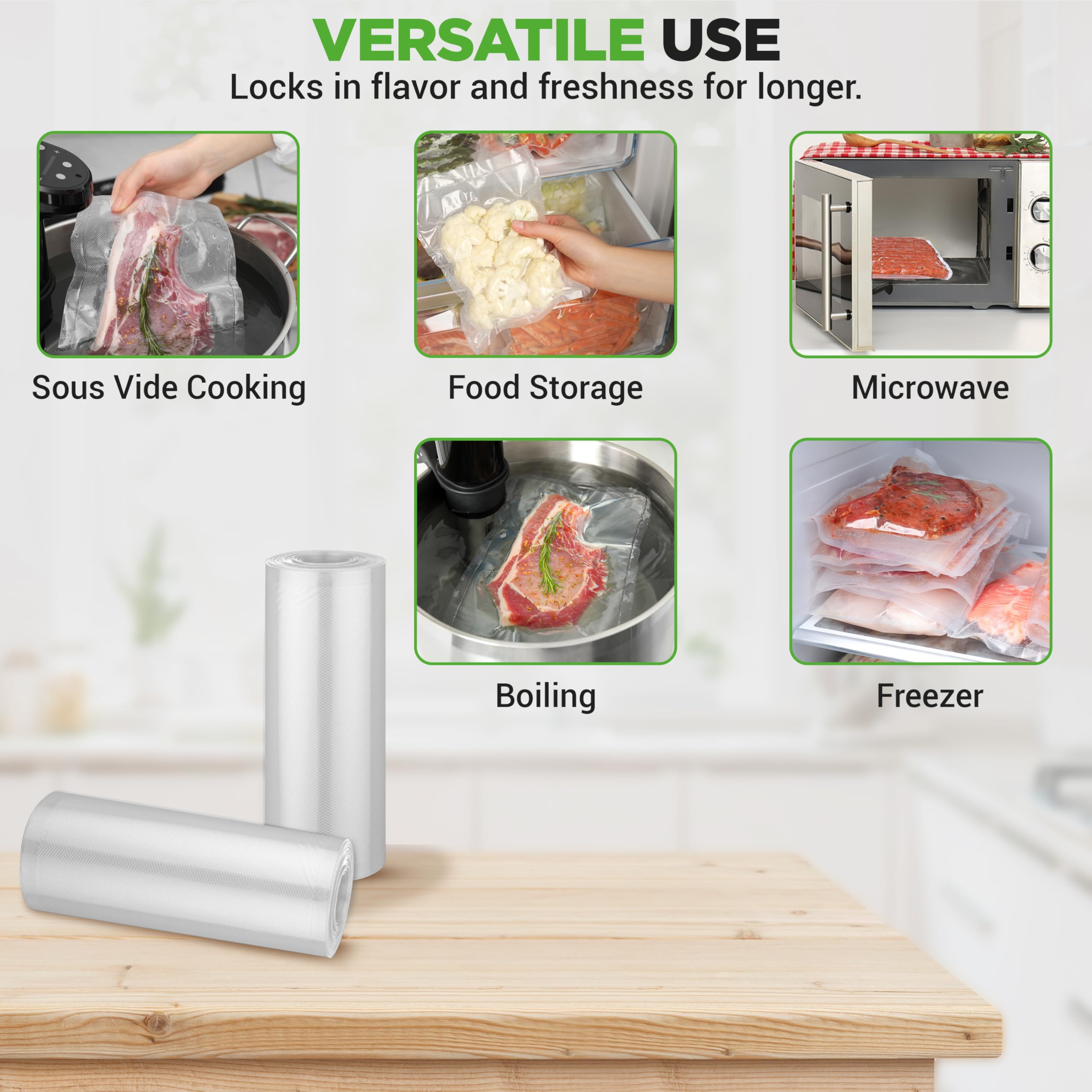 NutriChef Vacuum Sealer Bags 8