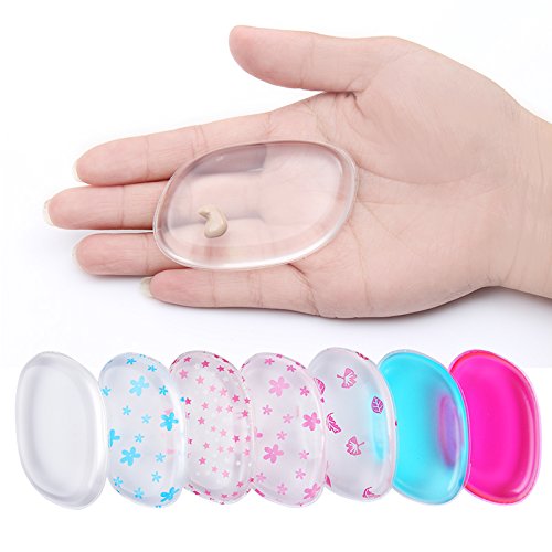 Jenna Silicone Makeup Sponge - Transparent Drop Design, White Color | Perfect for Liquid Foundation, Cream Blush & Seamless Makeup Application