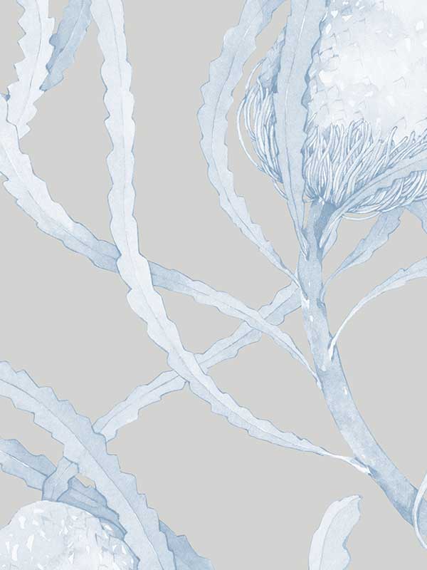 Banksia Mono Wallpaper - Premium Peel and Stick Wallpaper for Home Decor - Perfect for Living Room, Bedroom & Office