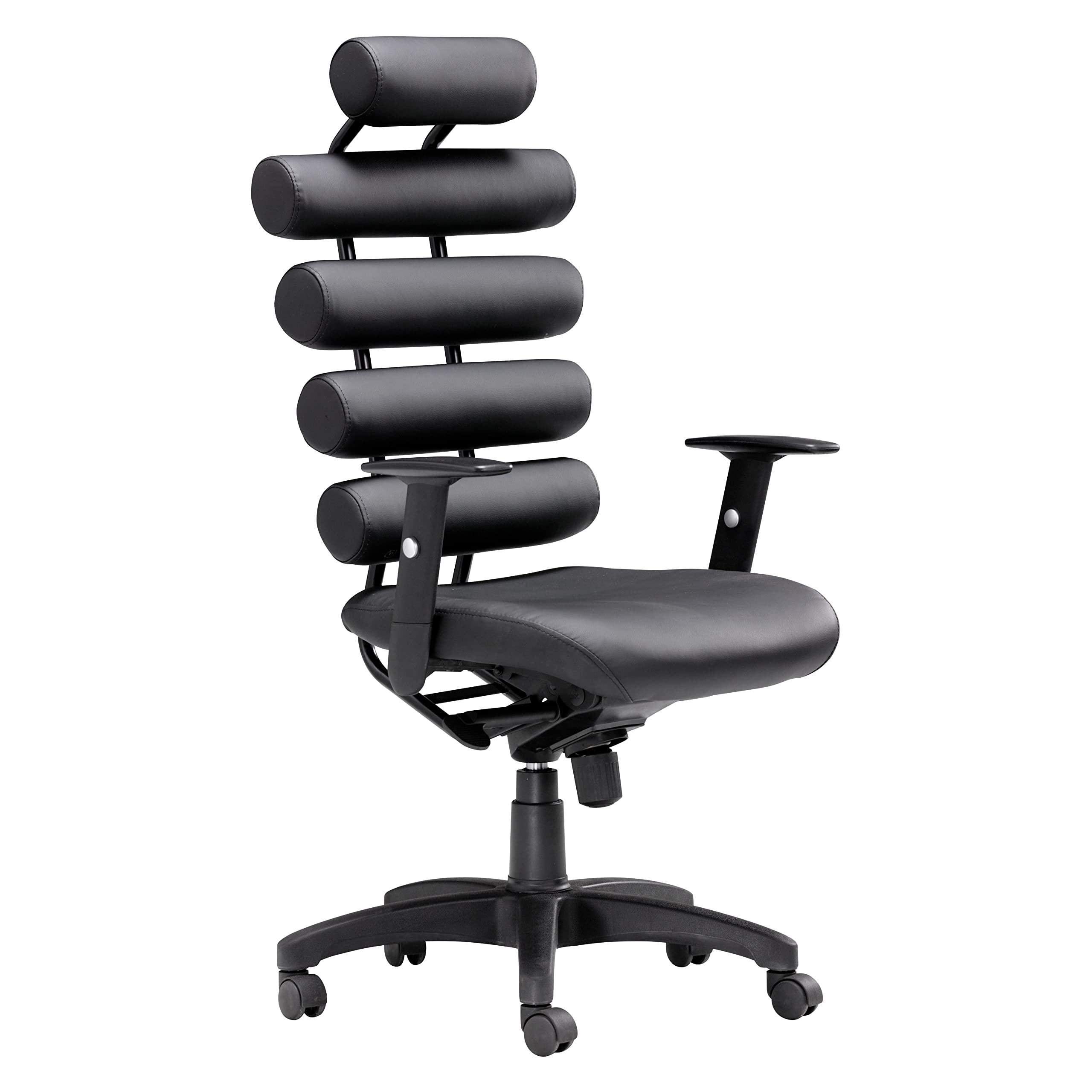 Zuo Unico Black Office Chair - Ergonomic Desk Chair for Home & Office Workspace - Comfortable Task Chair for Long Hours Sitting
