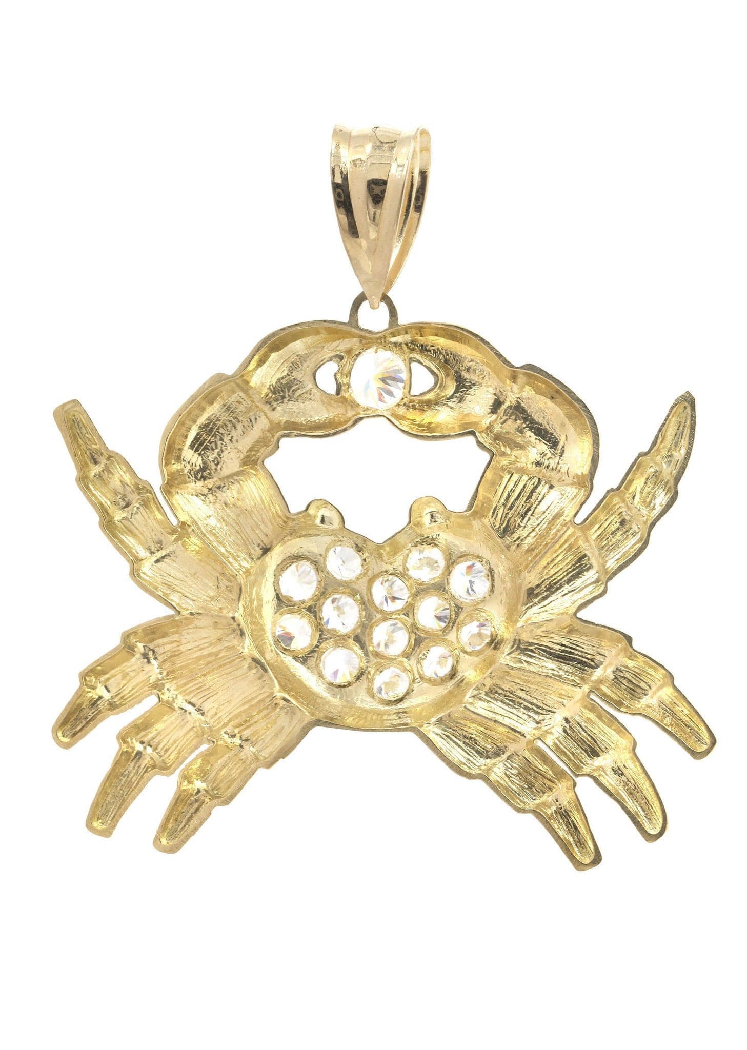 10K Gold Crab Pendant Necklace - 20.5 Grams Solid Gold Jewelry for Women - Perfect Gift for Birthday, Anniversary & Beach Lovers