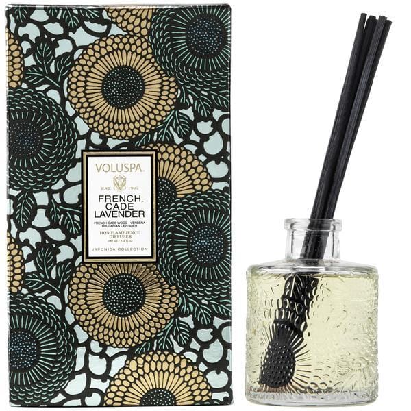 Premium French Cade Lavender Reed Diffuser - Natural Aromatherapy Essential Oil Room Freshener for Home, Office & Spa Relaxation