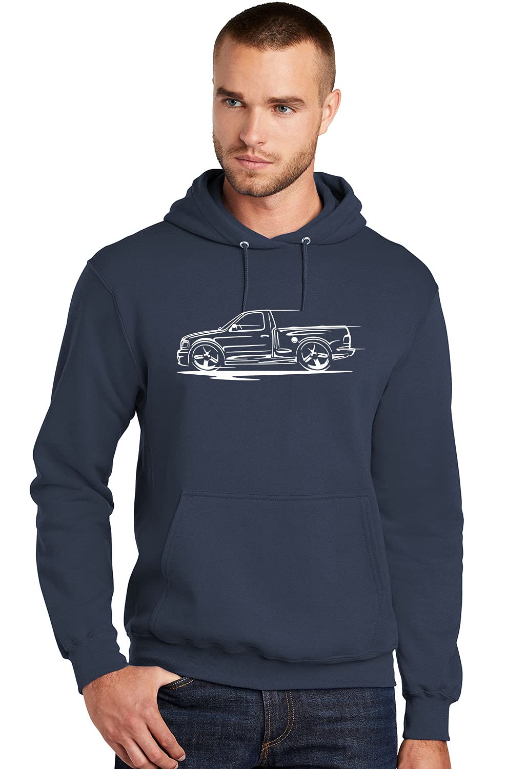 1999-2004 Ford SVT Lightning F150 Truck Hoodie - Redline Design Pullover Sweatshirt - Perfect for Car Enthusiasts & Ford Fans at Car Shows & Casual Wear