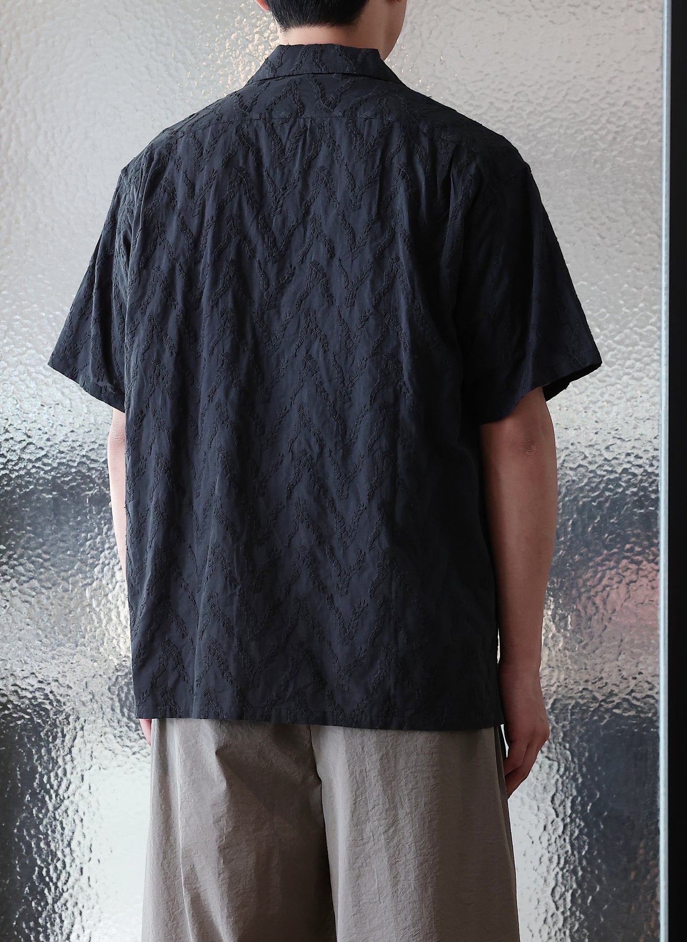 Stylish Cotton Embroidered Open Collar Shirt for Men - Breathable Summer Casual Wear for Office & Outdoor Activities