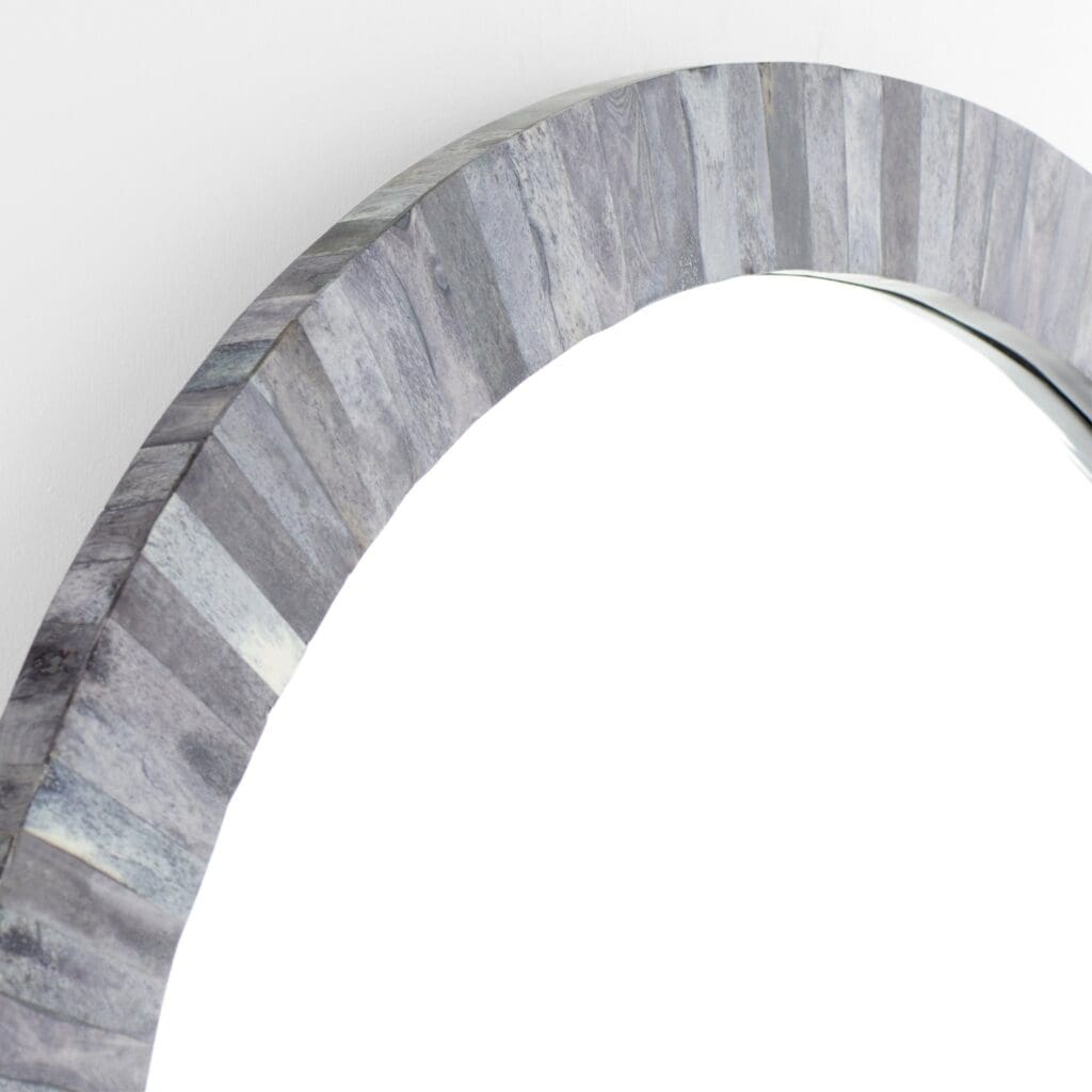 Cyan Design 11443 Nautilus Mirror in Grey - Coastal & Nautical Decor for Bathroom, Living Room, or Bedroom Wall