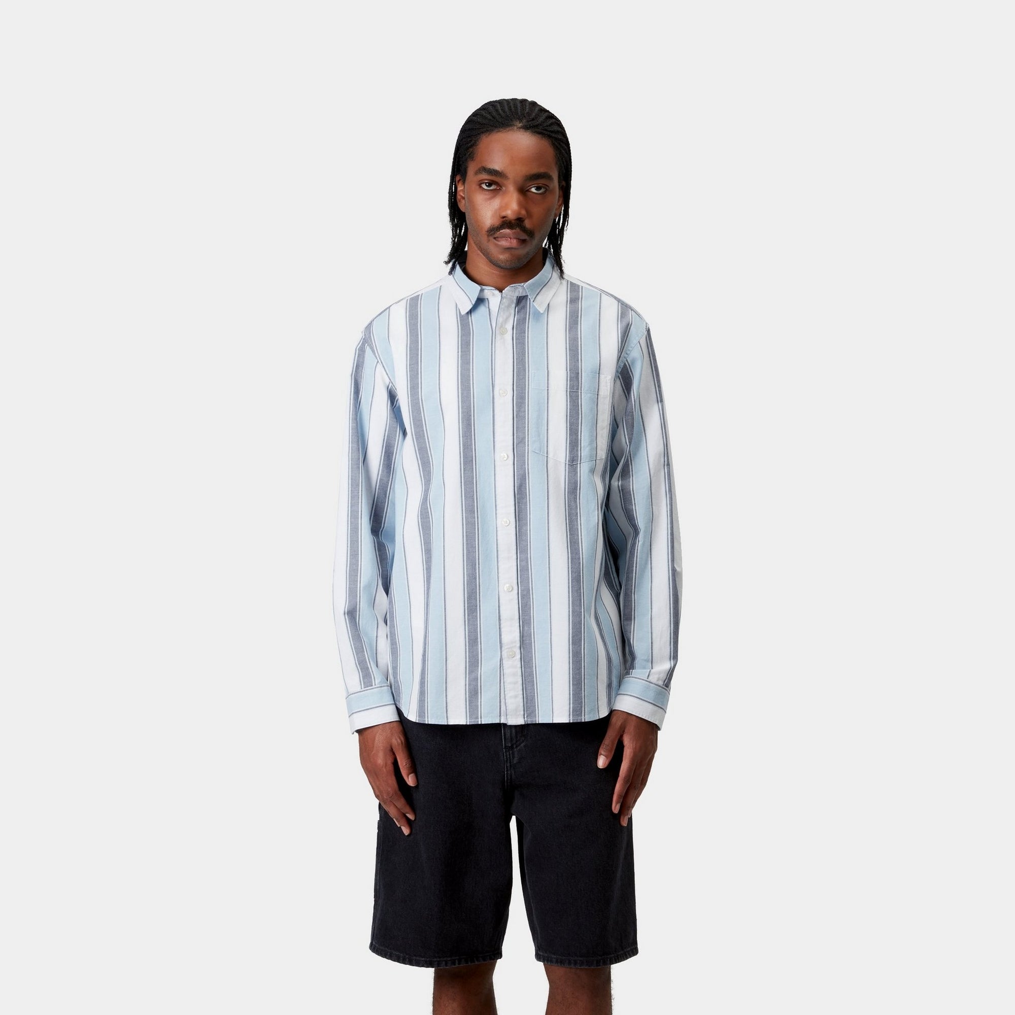 Kendricks Men's Striped Casual Shirt - Blue | Comfortable & Stylish for Office, Date Night & Everyday Wear