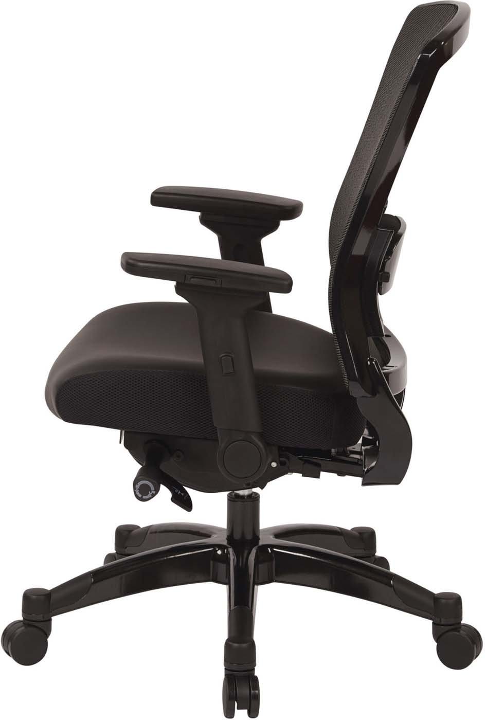Premium Executive Bonded Leather Office Chair with Flip-Up Arms - Ergonomic High Back Desk Chair for Home & Office Workspace - Comfortable Seating for Long Hours, Meetings & Conference Rooms