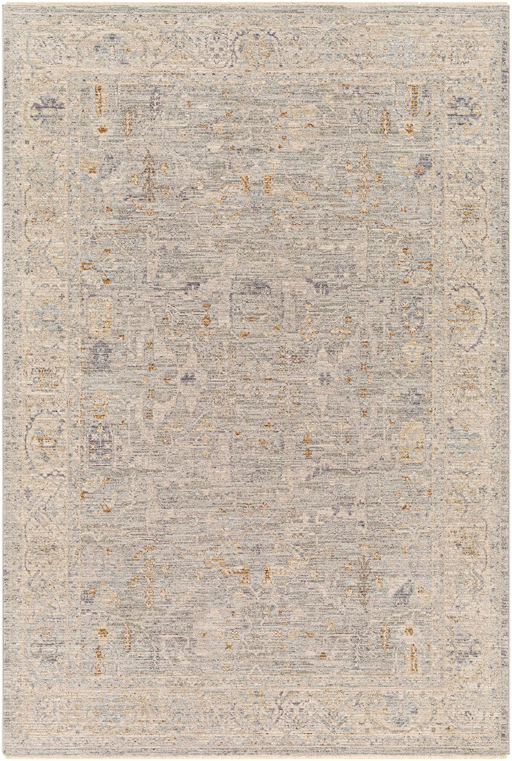 Premium Hauteloom MERV 13 Living Room & Bedroom Area Rug - Soft Gray & Brown Modern Design - 7'10