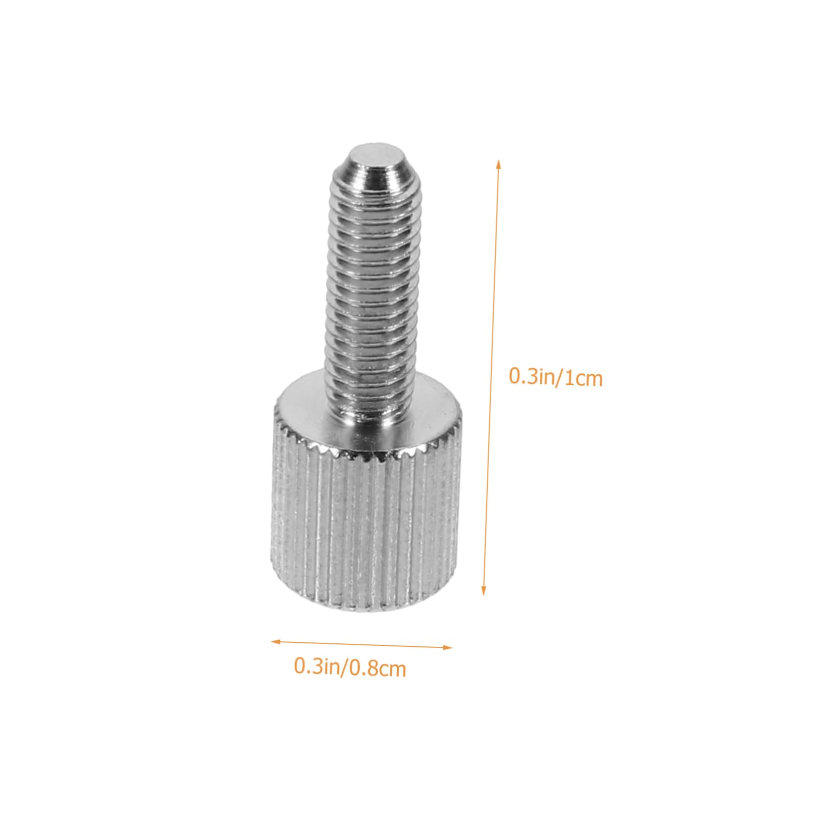 Jojofuny 2 Sets 20Pcs M5 Knurled Thumbscrews - Round Nickel-Plated Iron Single Head Machine Screws for Computer Case, PC Build, Electronics & DIY Projects - Secure & Easy-to-Use Fasteners for PC Modding & Hardware Assembly