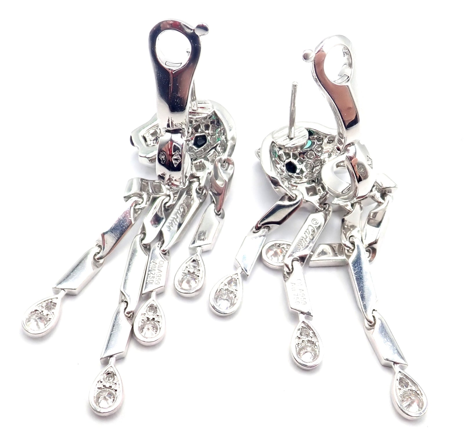 Authentic Cartier Panthere Panther 18k White Gold Diamond Black Onyx Earrings for Women | Luxury Jewelry Gift for Anniversary, Birthday & Special Occasions