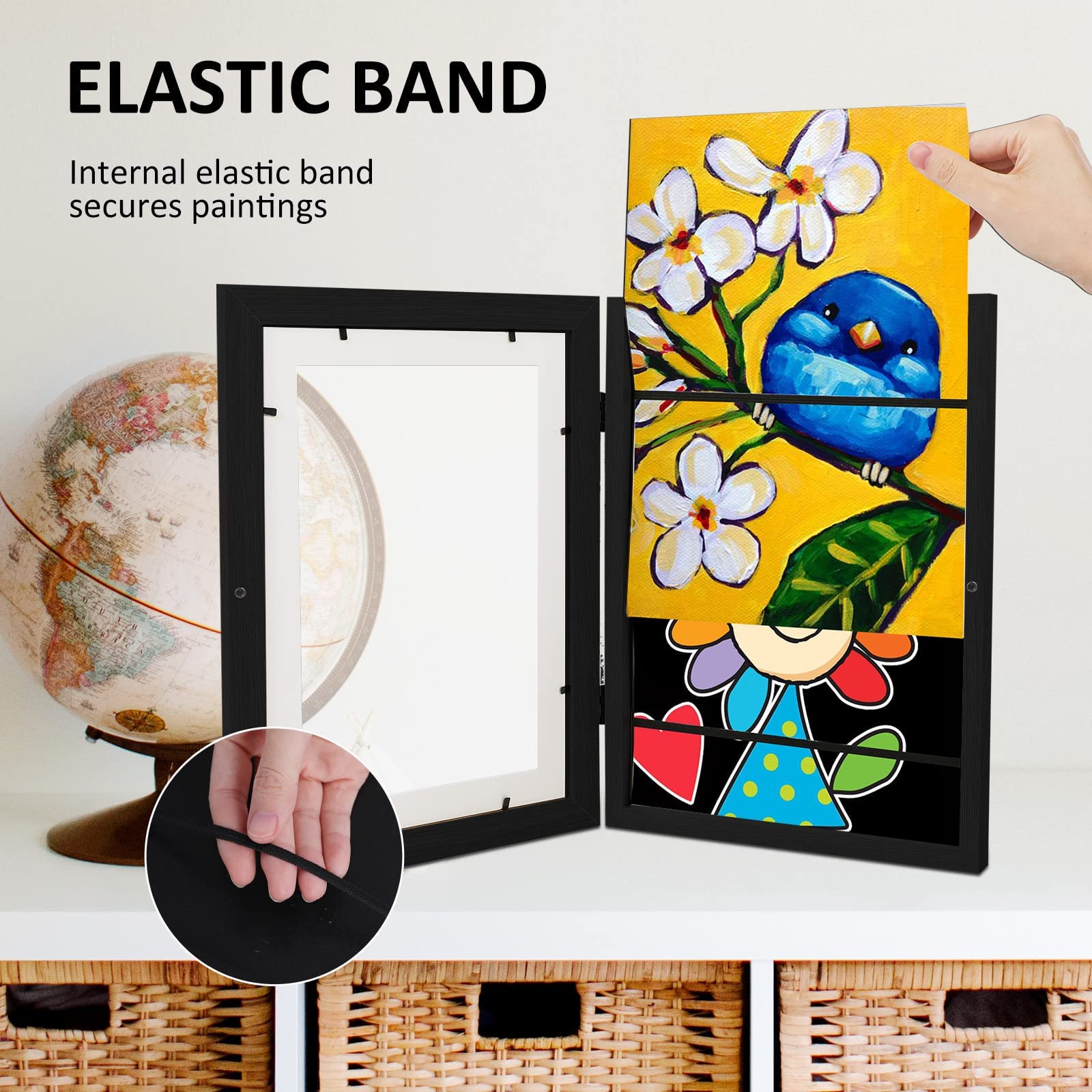 Kids Art Frames - Front Opening A4 Display for Drawings & Crafts | School & Home Decor
