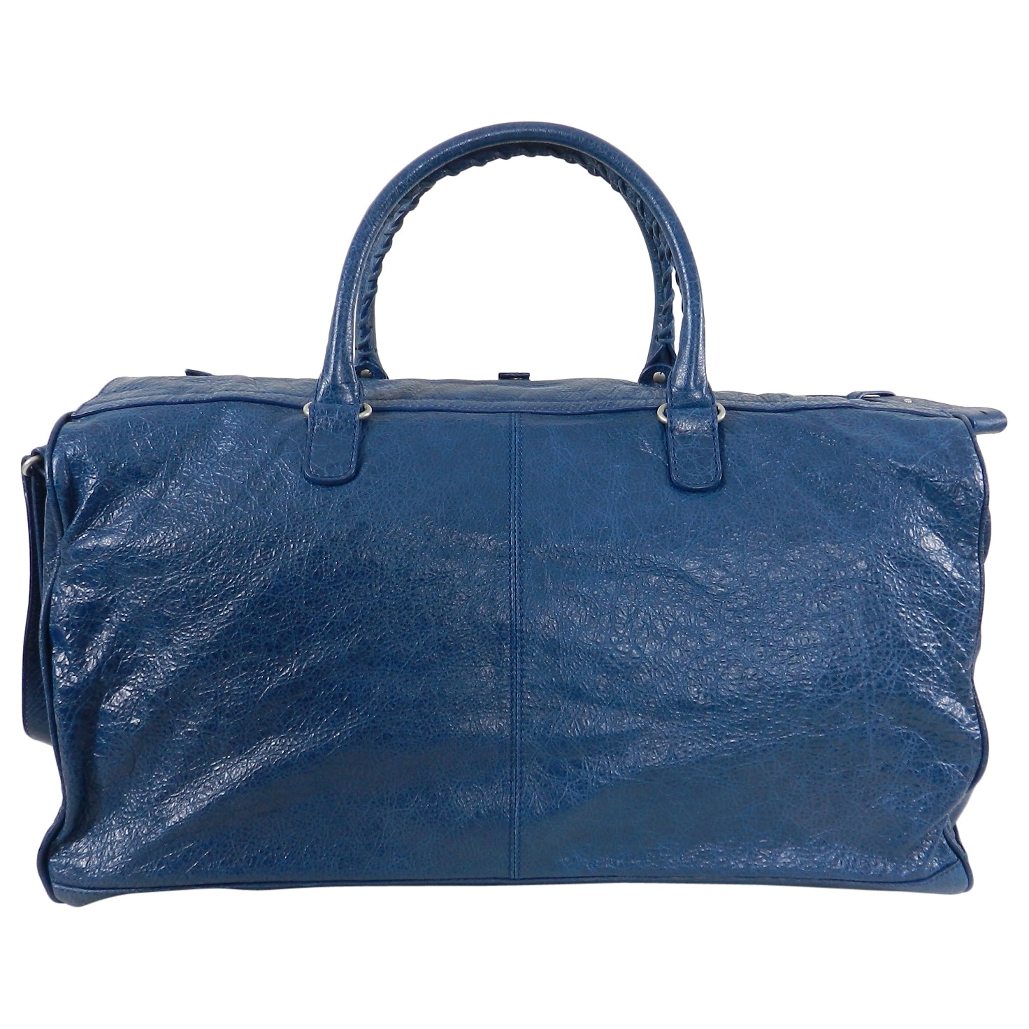 Balenciaga City Blue Giant Weekender Overnight Duffle Bag for Women | Luxury Travel Bag, Gym Bag & Weekend Getaway Essential