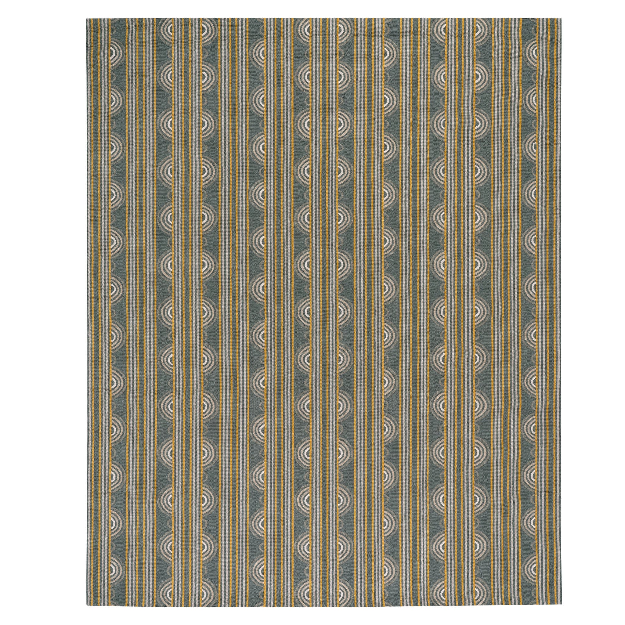 Premium Grey Hand-Hooked Wool Rug with Button Design - Perfect for Living Room, Bedroom, or Cozy Home Decor