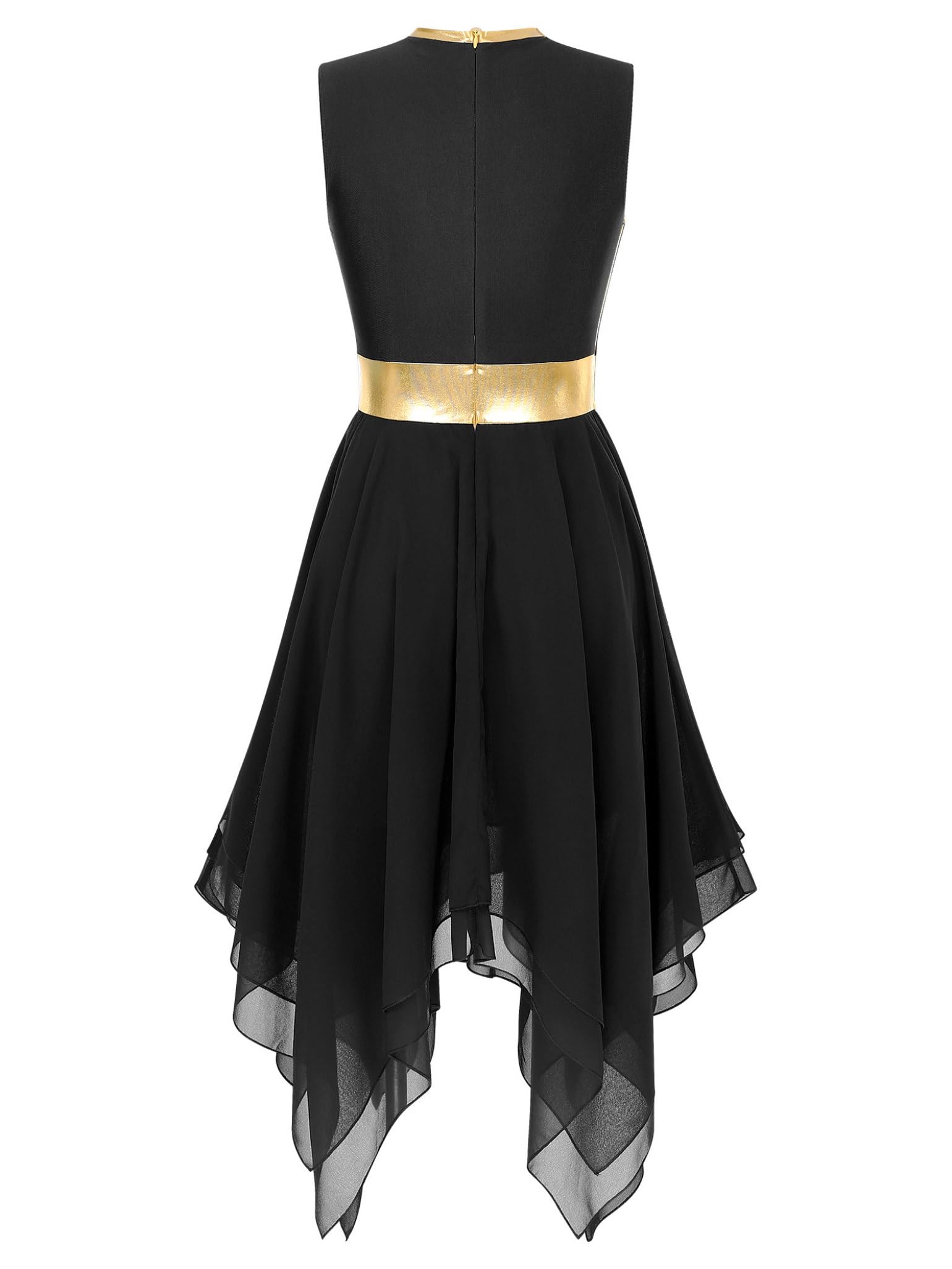Women's Praise Dance Dress - Color Block Tunic with Irregular Hem - Worship & Liturgical Lyrical Dance Costume - Perfect for Church Performances, Choir Events & Spiritual Dance Routines
