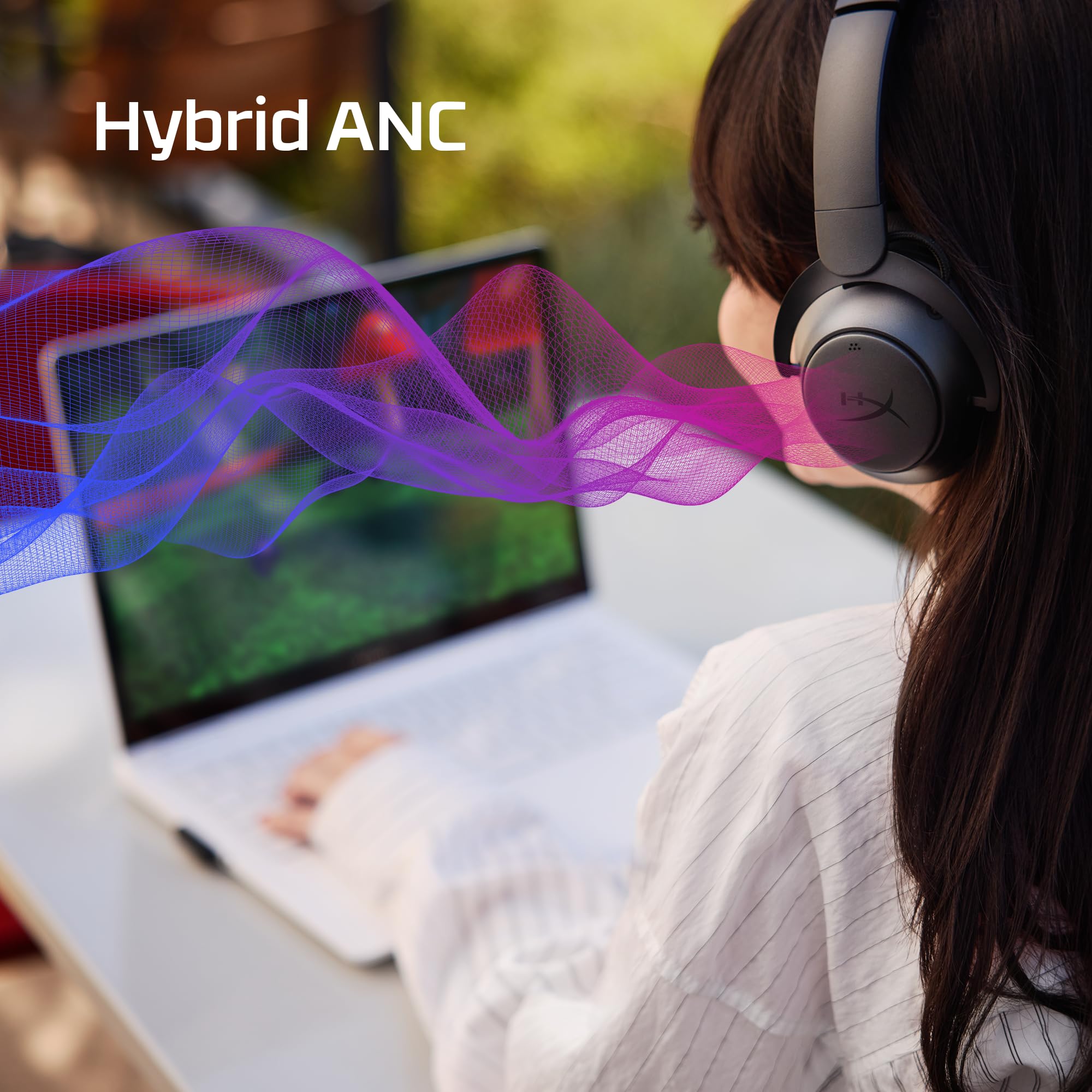 HyperX Cloud Mix 2 Wireless Gaming Headset with ANC - Bluetooth 5.3 & 2.4GHz Dongle for PC, PS5, Nintendo Switch, Steam Deck - Noise Cancelling Over-Ear Headphones with USB-C (Black) - Perfect for Gaming, Streaming & Remote Work