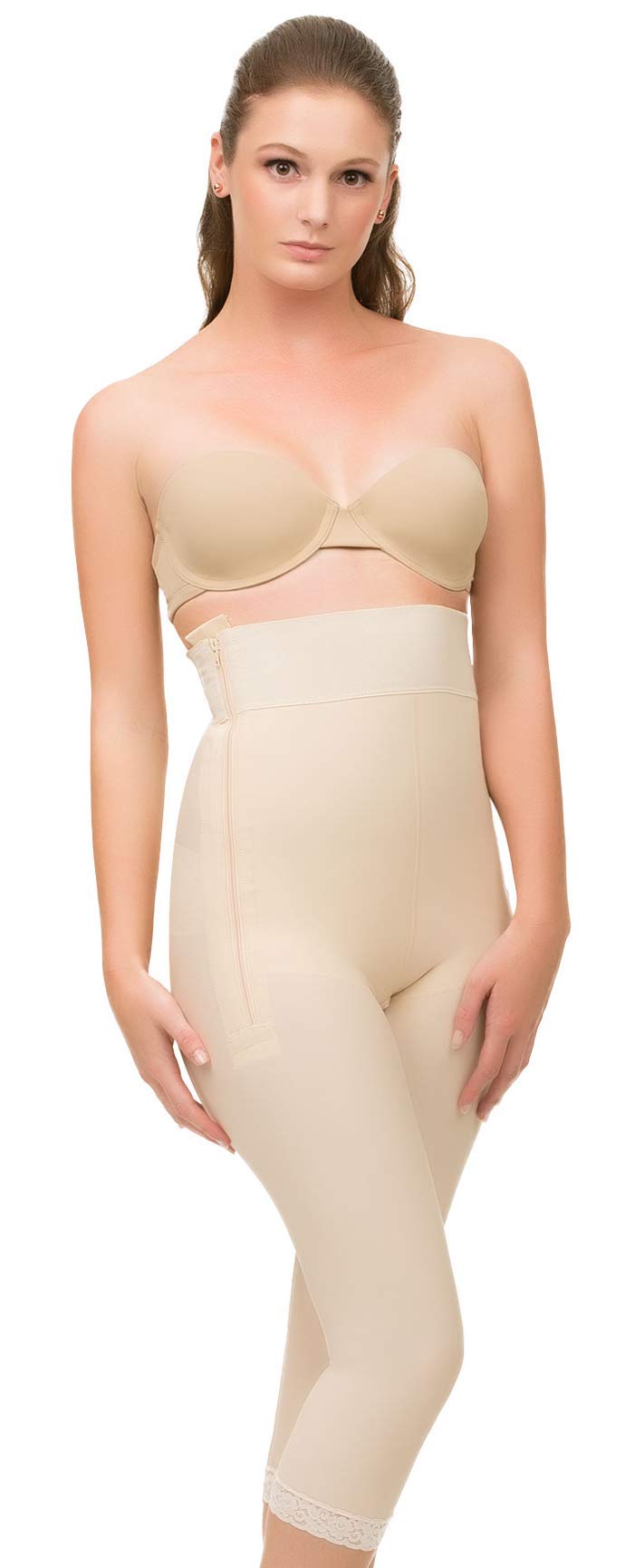Isavela Women's High Waist Abdominal Support Shapewear - Below Knee Compression Girdle for Tummy Control & Postpartum Recovery (GR05) | Perfect for Workout, Post-Surgery & Everyday Wear