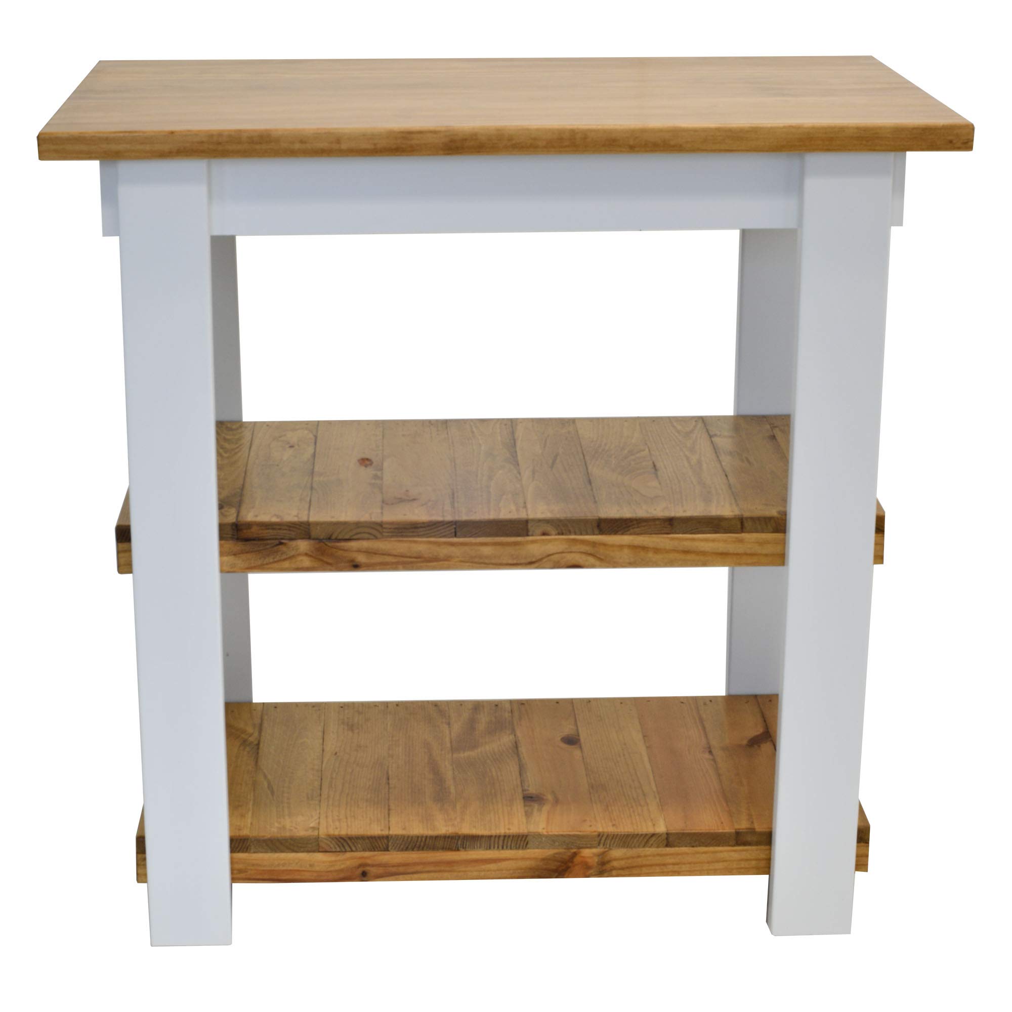 Golden Oak and White Kitchen Island with Storage - 60 Inch Farmhouse Style Kitchen Cart for Small Spaces - Perfect for Meal Prep, Dining, and Extra Counter Space