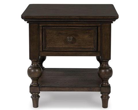 Veramond Modern End Table T694 - Small Side Table for Living Room, Bedroom, Office - Nightstand with Sturdy Metal Frame & Wooden Top - Perfect for Coffee, Books & Decor