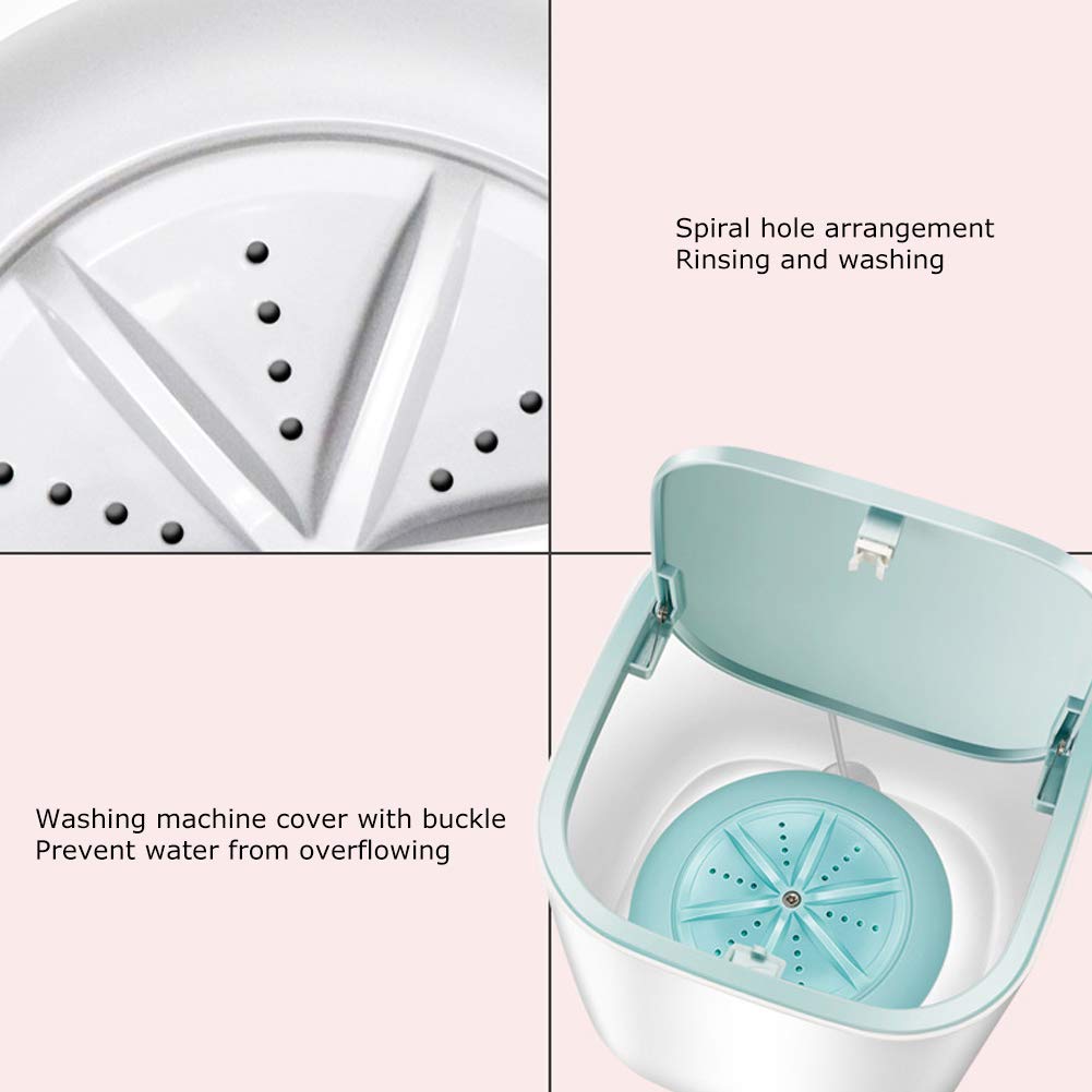3.8L Portable Electric Washing Machine - USB Rechargeable Mini Washer for Underwear, Socks & Small Clothes | Compact Laundry Solution for Apartments, Dorms, Camping & Travel