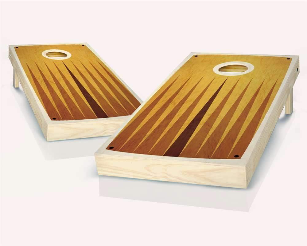 Skip's Garage Middle Pyramid Cornhole Boards Set - 2 Boards & 8 Bags Included - Premium Outdoor Game for Backyard, Tailgating, and Parties - Choose Your Custom Bags and Accessories