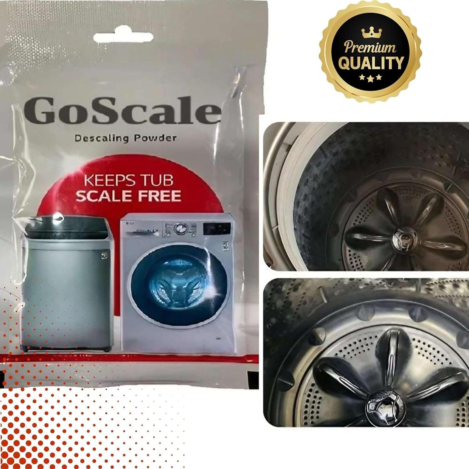 LG, Samsung, Bosch Washing Machine Descale Powder - Compatible with Front Load & Top Load Washers - 100g Drum Cleaner (Pack of 5) - Removes Limescale & Odors - Ideal for Regular Washing Machine Maintenance & Deep Cleaning