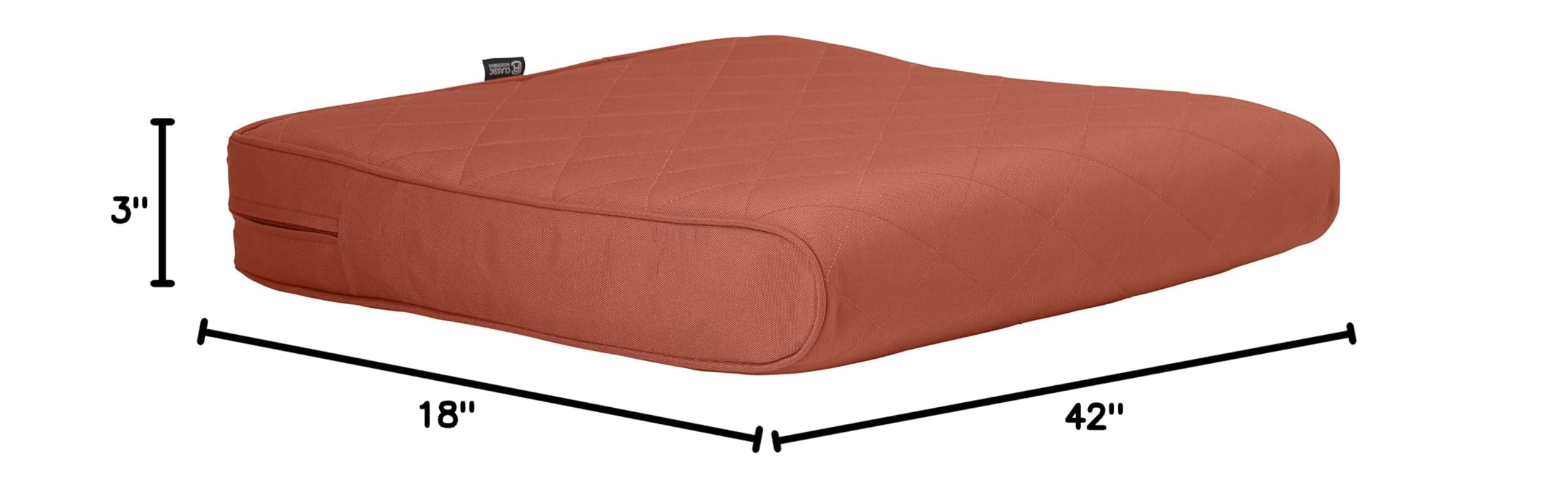 FadeSafe Water-Resistant Patio Bench Cushion Cover 42
