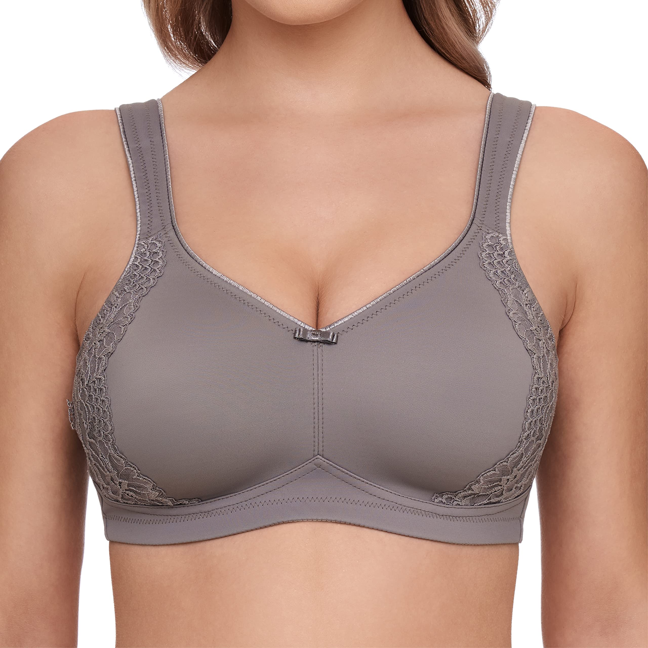 Non-Wired Full Figure Bra 8014 - Frosty Lavender 36F | Comfortable Support for Plus Size Women | Perfect for Everyday Wear & Special Occasions