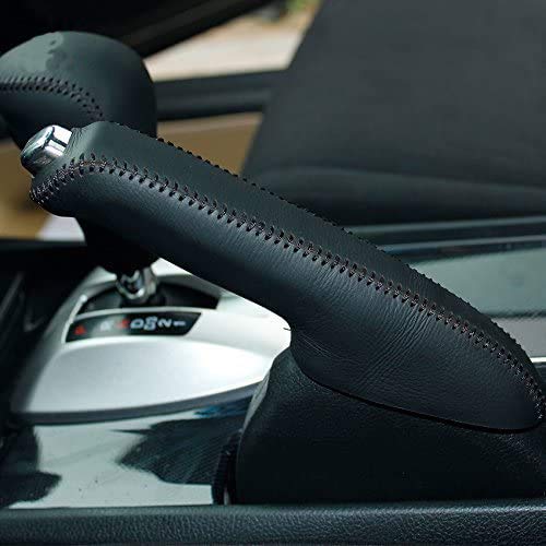 Custom Genuine Leather Handbrake Cover for Honda Accord 8th Gen (2008-2013) & Crosstour (2010-2015) - Black Premium Car Interior Accessory - Perfect for Driving Comfort & Style Upgrade