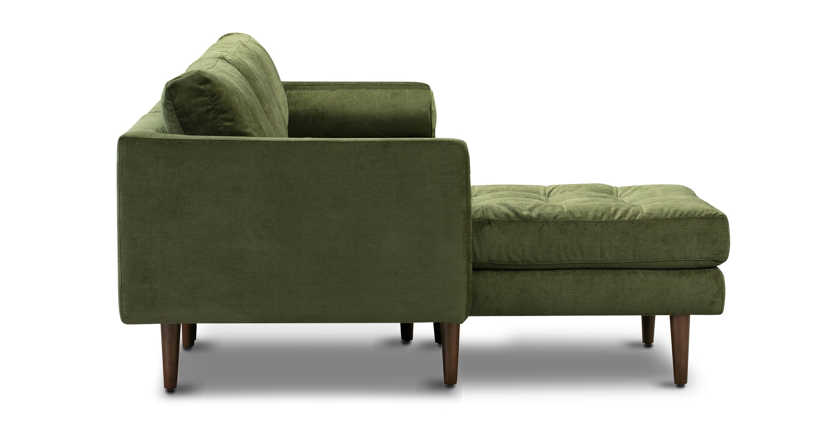 Napa Velvet Left Facing Sectional Sofa - Modern L-Shaped Couch with Soft Velvet Fabric, Comfortable Living Room Furniture for Small Spaces, Perfect for Apartments and Cozy Home Decor