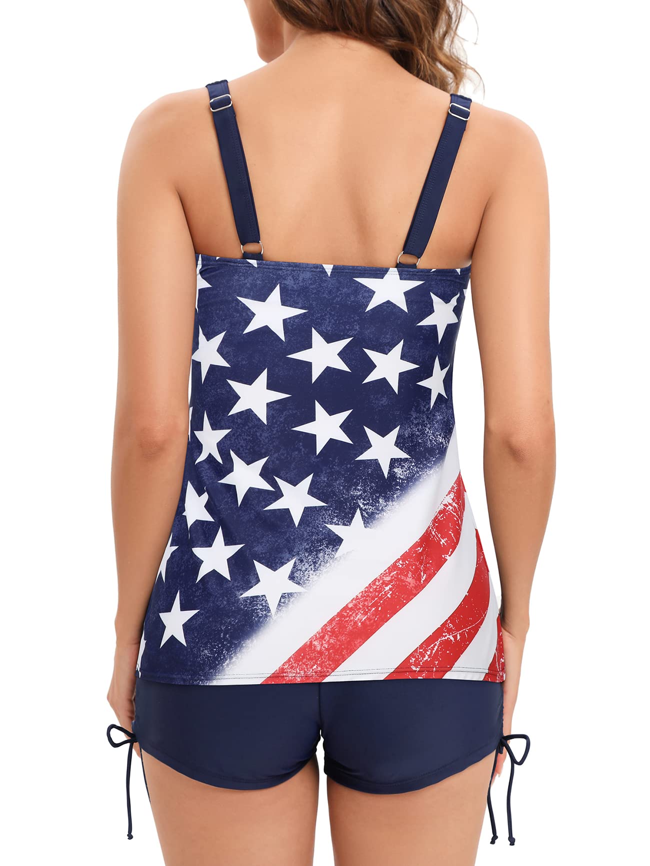 Plus Size Tankini Swimsuits for Women - Trendy American Style Two-Piece Bathing Suits with Comfortable Fit - Perfect for Beach Vacations, Pool Parties & Summer Getaways