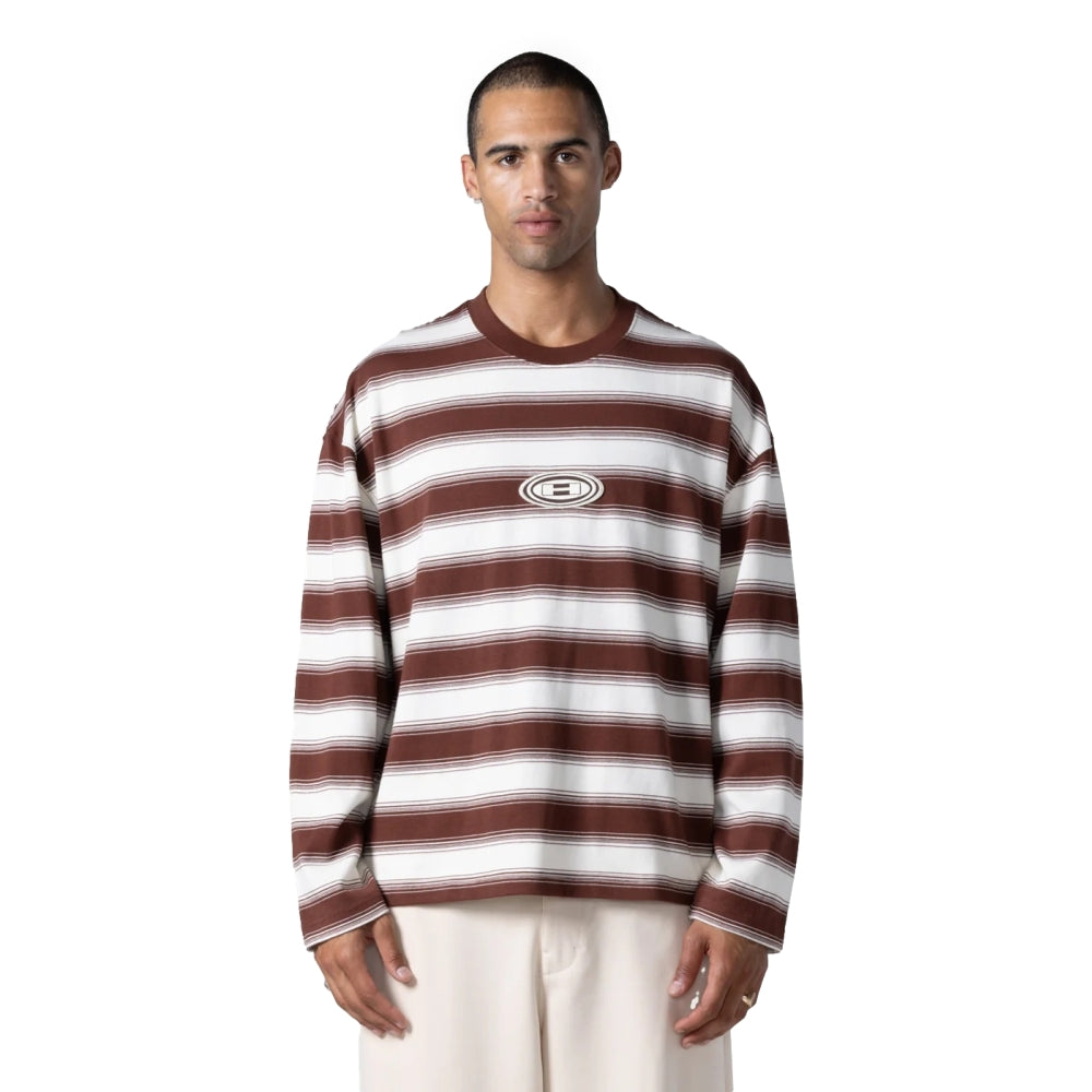 HONOR THE GIFT 1988 Vintage Triple LS Tee - Brown Retro Graphic T-Shirt for Men | Casual Streetwear & 80s Nostalgia Fashion