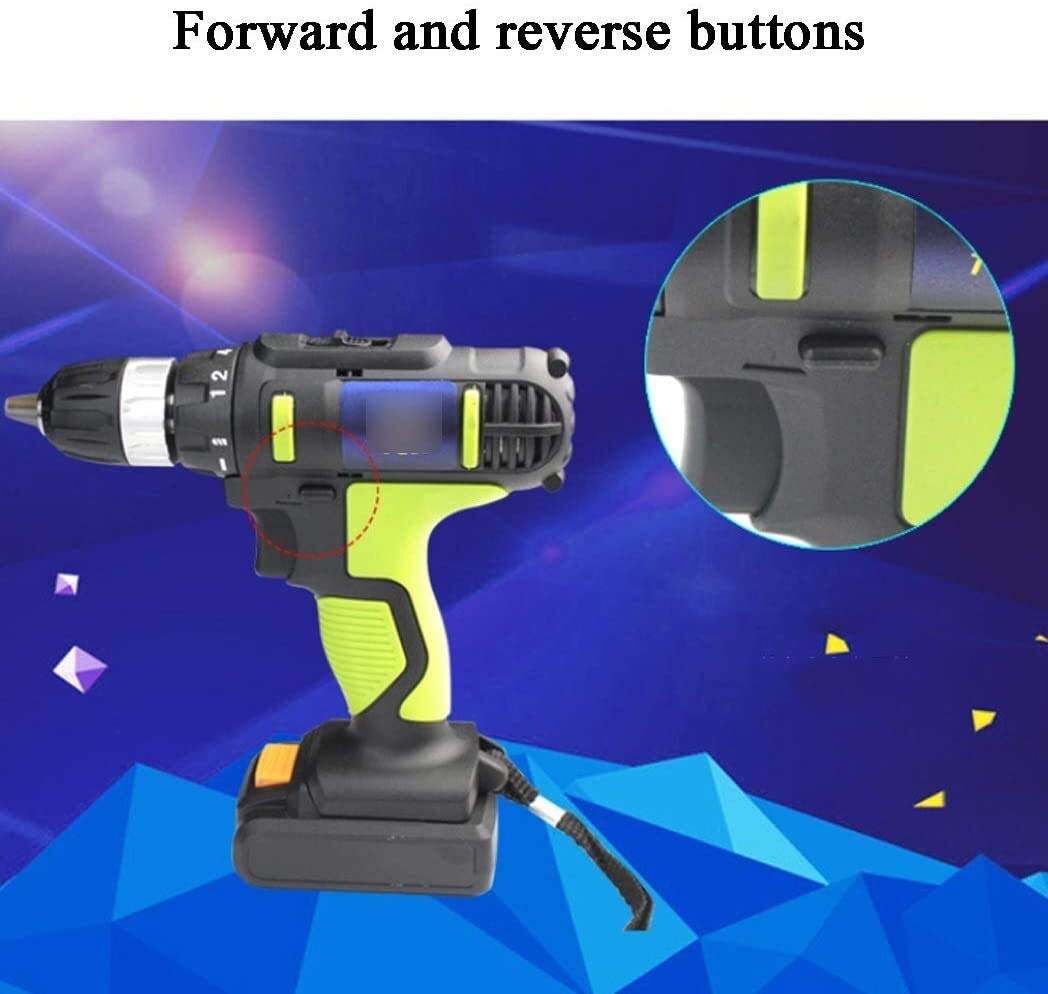 Rechargeable Cordless Electric Screwdriver Set with Lithium Battery - Industrial Grade Multifunctional Hand Drill Kit in Carrying Case - Perfect for DIY Projects, Home Repairs & Professional Construction Work