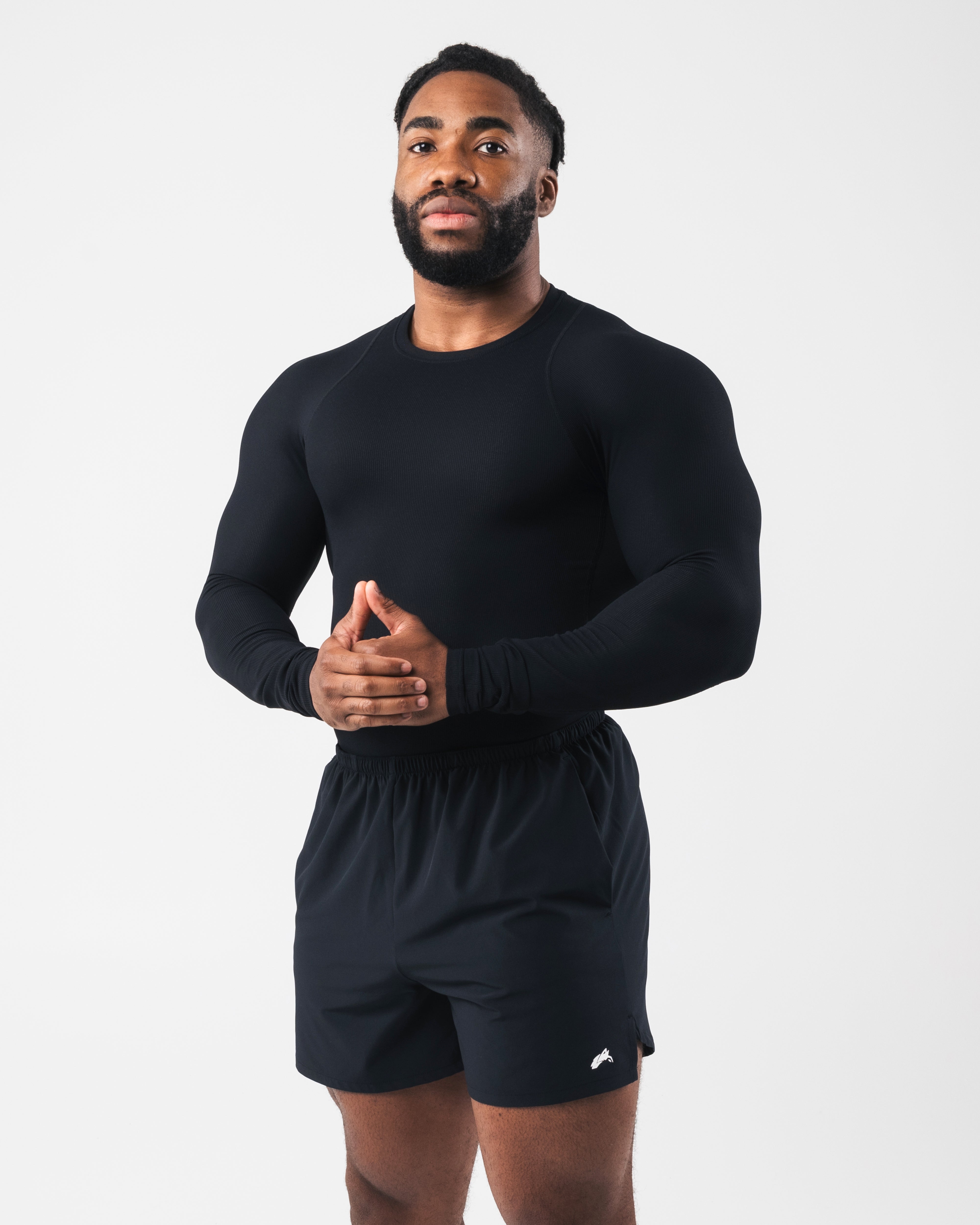 Premium Black Power Long Sleeve Shirt - Comfortable Workout & Gym Wear for Men & Women