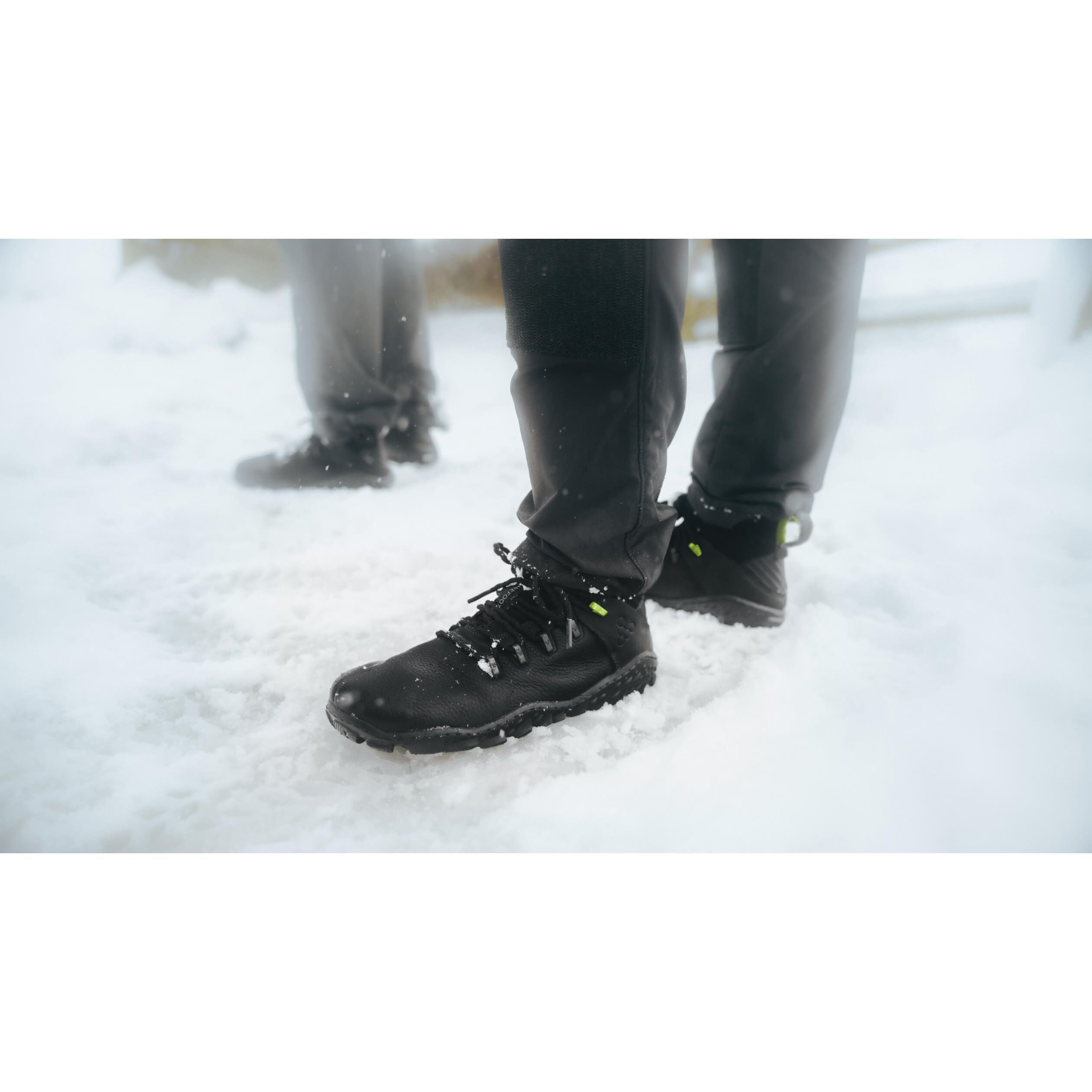 Vivobarefoot Men's Magna Forest Esc Barefoot Shoes in Obsidian Lime - Lightweight & Durable for Hiking, Trail Running & Outdoor Adventures