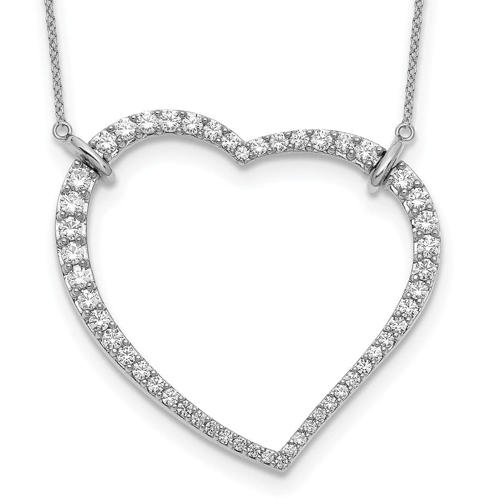 14K Gold Lab-Grown Diamond Heart Pendant Necklace for Women - Elegant Fine Jewelry Gift for Valentine's Day, Anniversary & Special Occasions