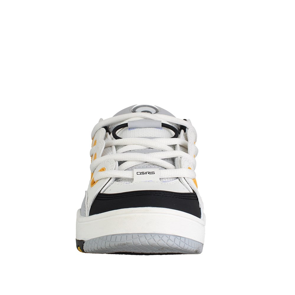 Osiris D3 OG Sneakers - White/Grey/Yellow Skate Shoes for Men | Retro High-Top Skateboarding Shoes for Streetwear & Urban Fashion