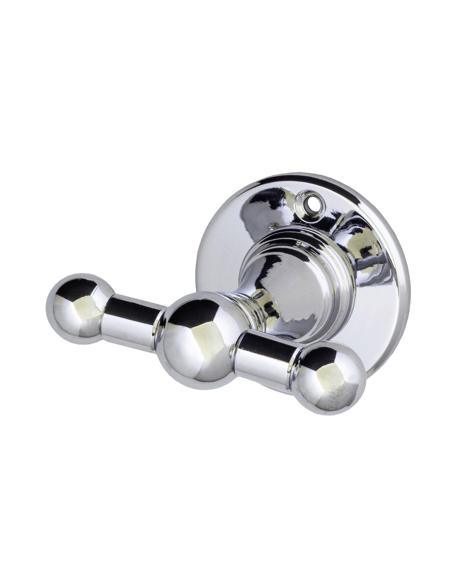 Vintage Double Towel Hook in Chrome - Perfect for Bathroom, Kitchen & Laundry Room Organization